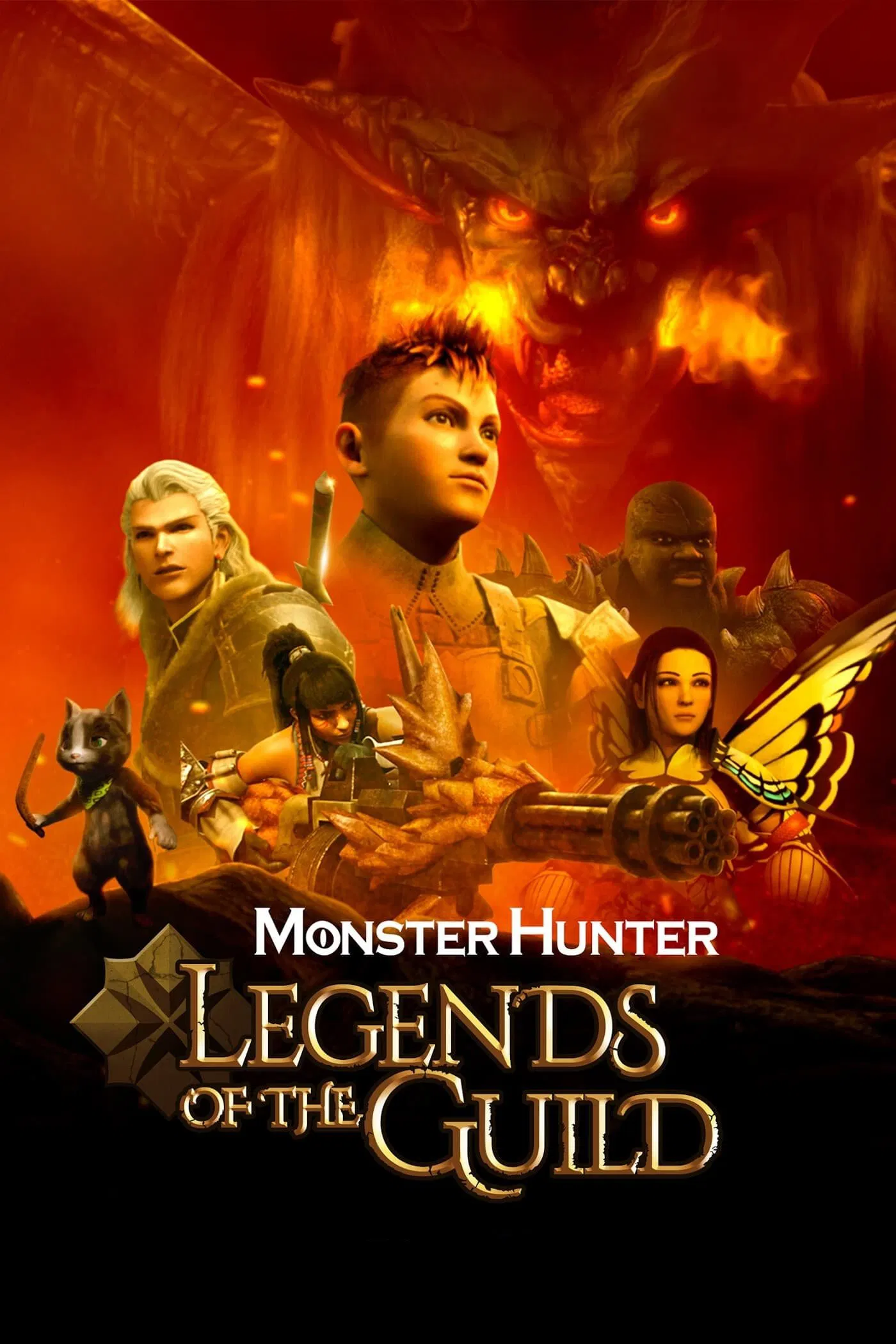 Poster chính thức của phim Phim Hoạt Hình, Phim Phiêu Lưu "Monster Hunter: Huyền Thoại Hội Thợ Săn" (Monster Hunter: Legends of the Guild - 2021), với sự tham gia của diễn viên Dante Basco và Brando Eaton.