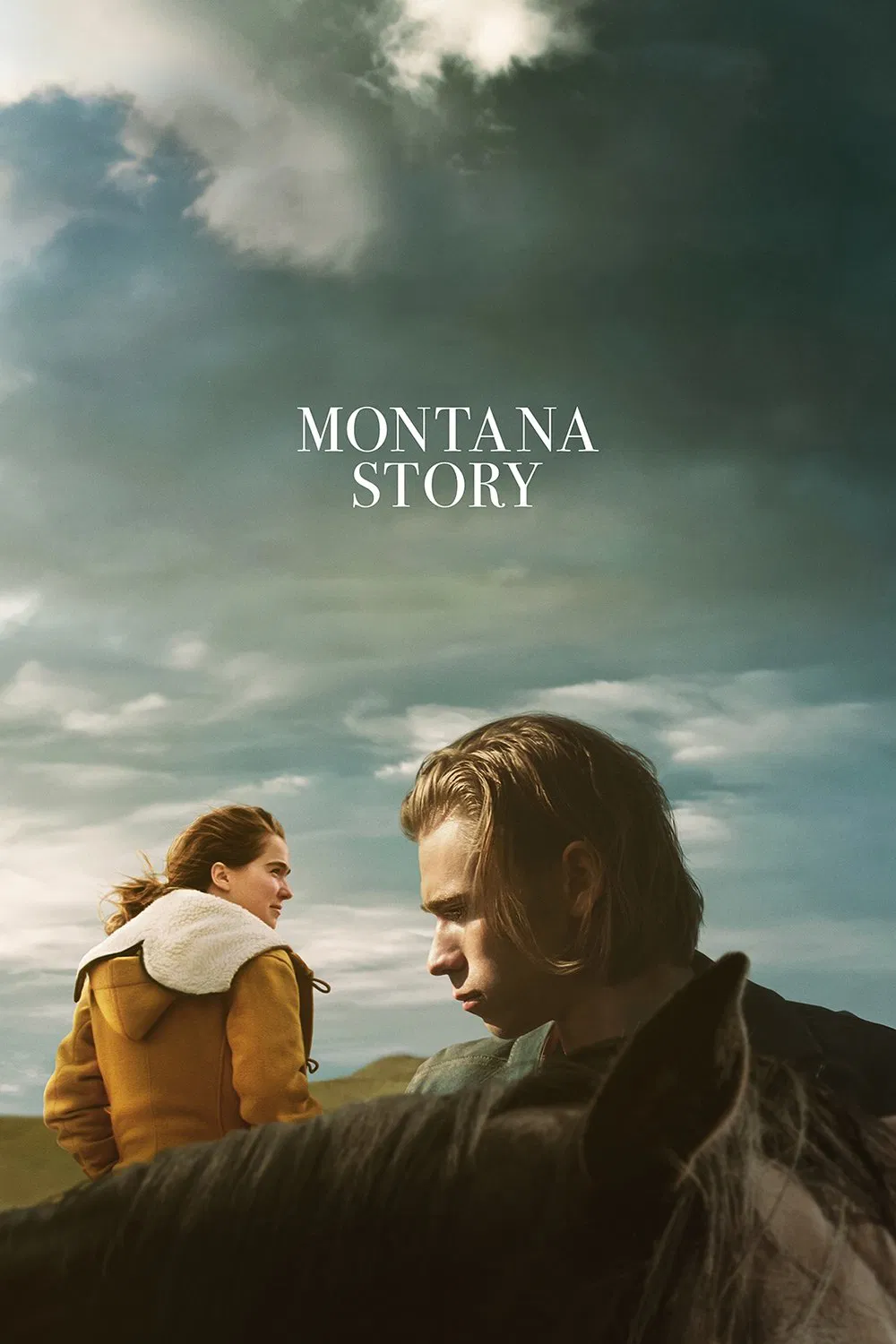 Poster chính thức của phim Phim Tâm Lý, Phim Miền Tây "Montana Story" (Montana Story - 2022), với sự tham gia của diễn viên Owen Teague và Haley Lu Richardson.