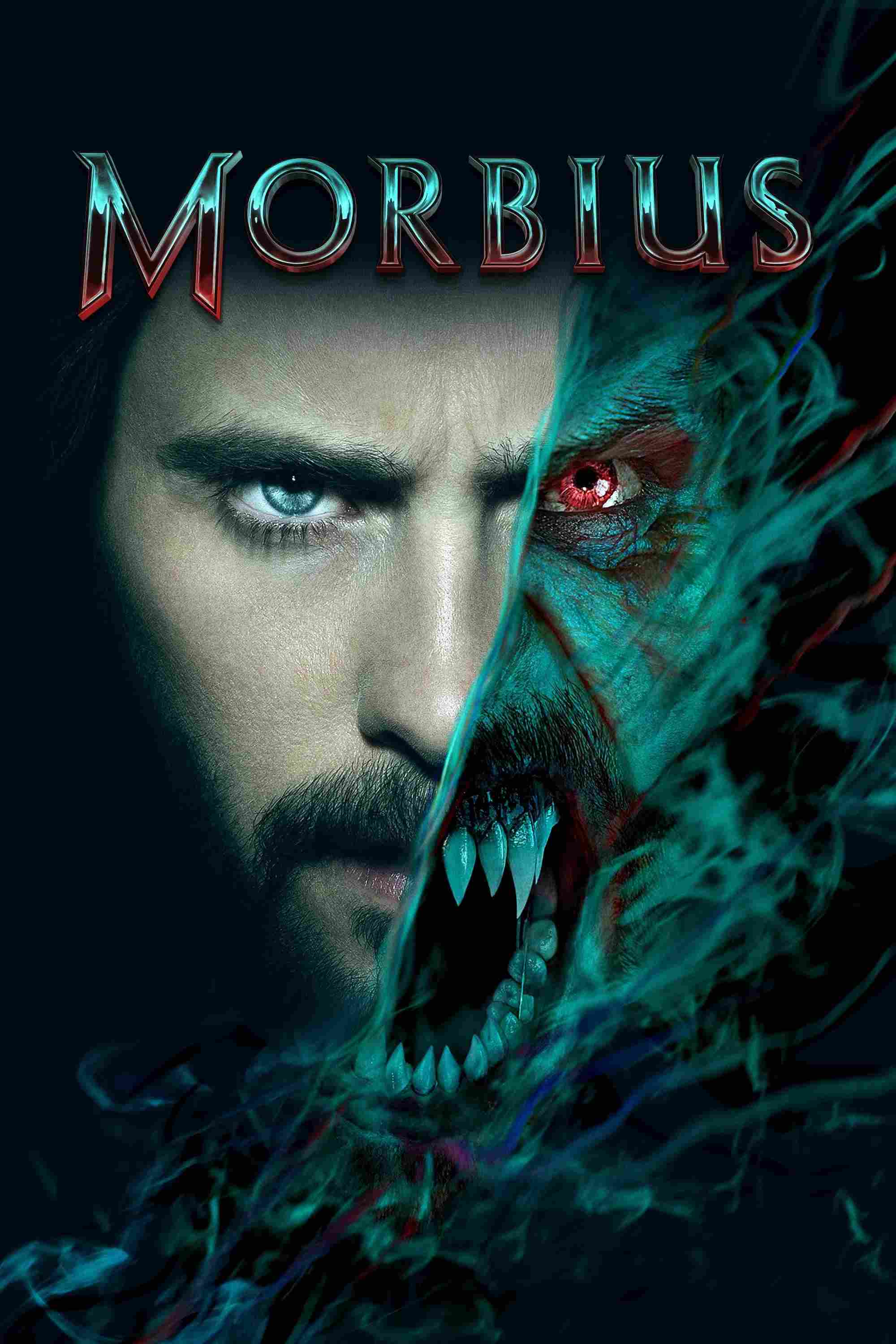 Poster chính thức của phim Phim Hành Động, Phim Viễn Tưởng "Ma Cà Rồng Morbius" (Morbius - 2022), với sự tham gia của diễn viên Jared Leto và Matt Smith.