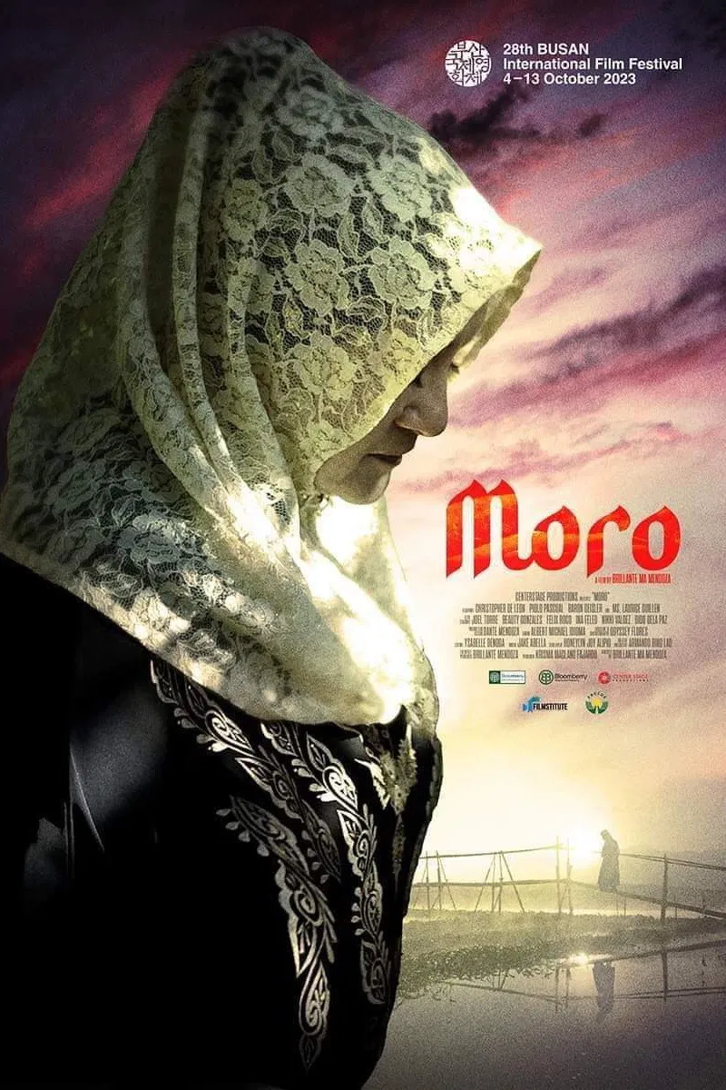 Poster chính thức của phim Phim Hành Động, Phim Tâm Lý "Moro" (Moro - 2023), với sự tham gia của diễn viên Laurice Guillen và Piolo Pascual.