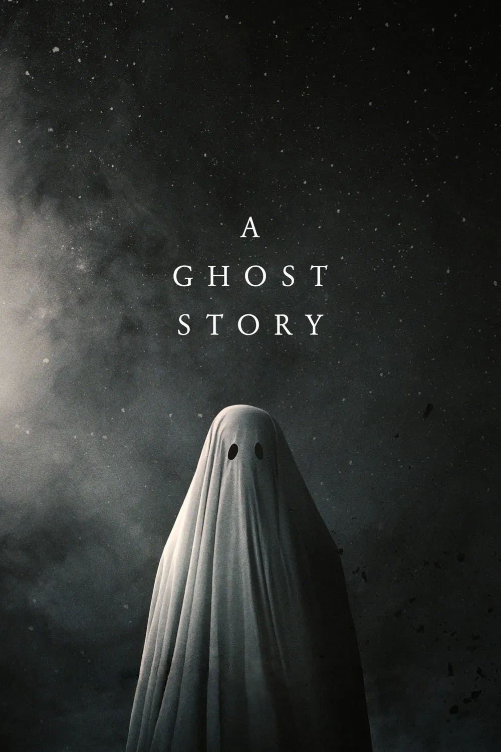 Poster chính thức của phim Phim Tâm Lý, Phim Giả Tượng "Một Câu Chuyện Ma" (A Ghost Story - 2017), với sự tham gia của diễn viên Casey Affleck và Rooney Mara.
