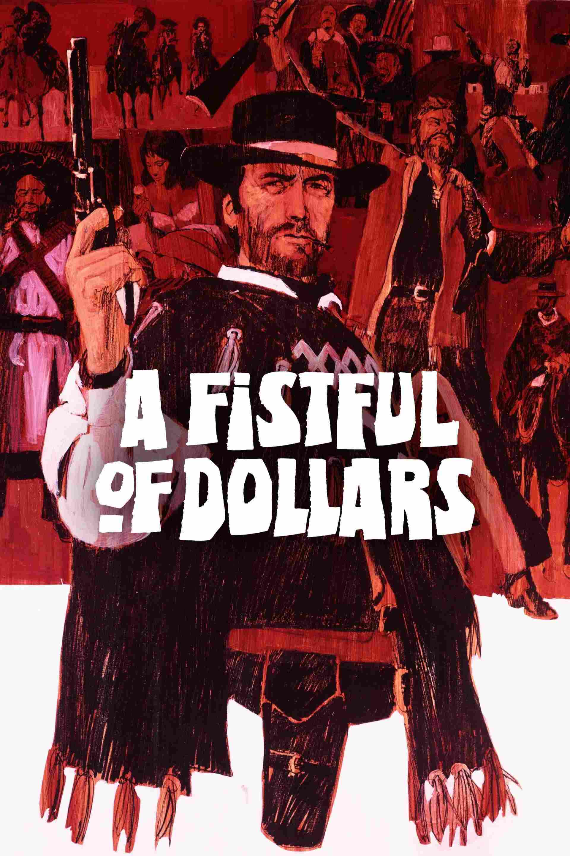 Poster chính thức của phim Phim Miền Tây "Một Nắm Đô La" (A Fistful of Dollars - 1964), với sự tham gia của diễn viên Clint Eastwood và Marianne Koch.