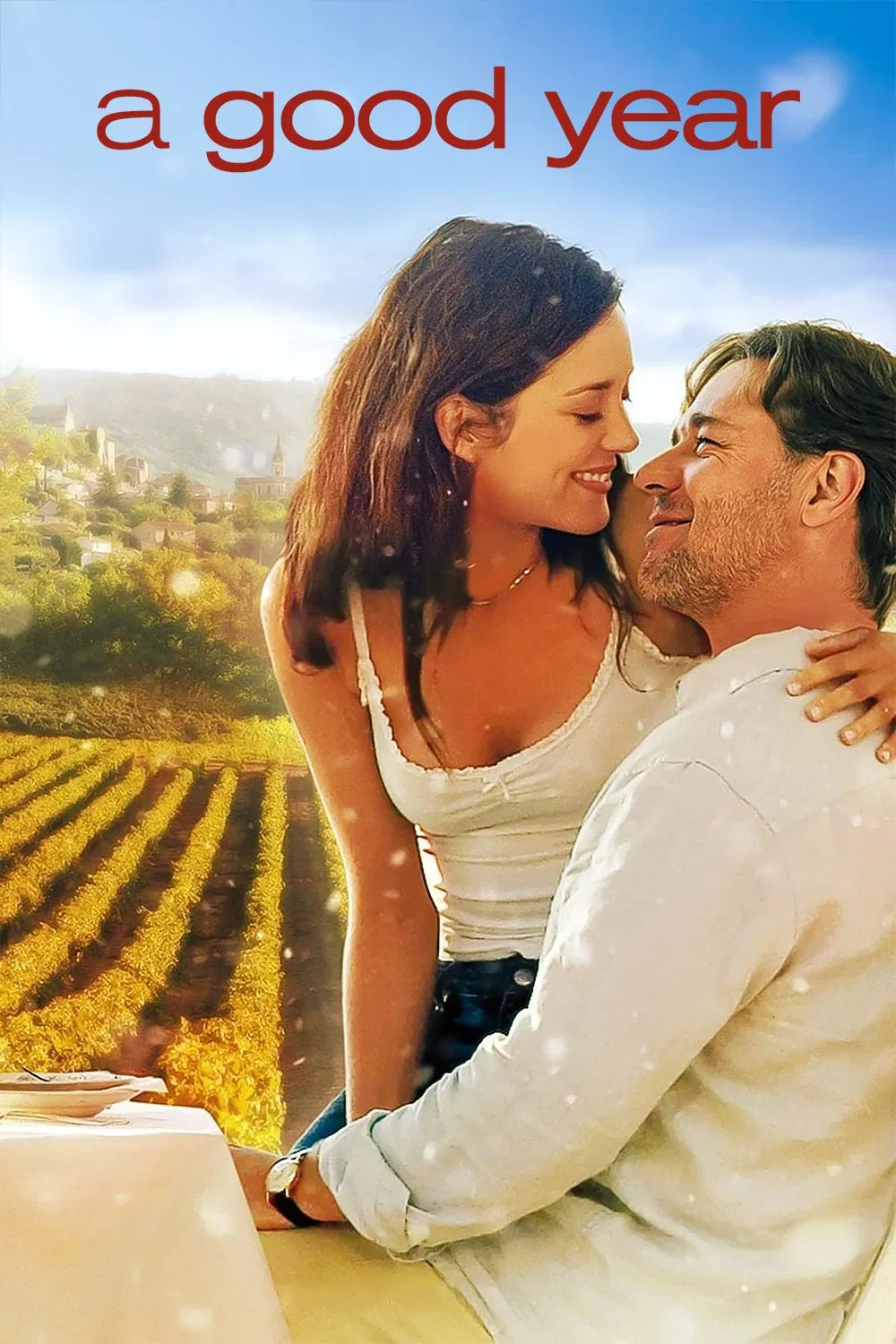 Poster chính thức của phim Phim Hài, Phim Tâm Lý "Một Năm Tốt Lành" (A Good Year - 2006), với sự tham gia của diễn viên Russell Crowe và Albert Finney.