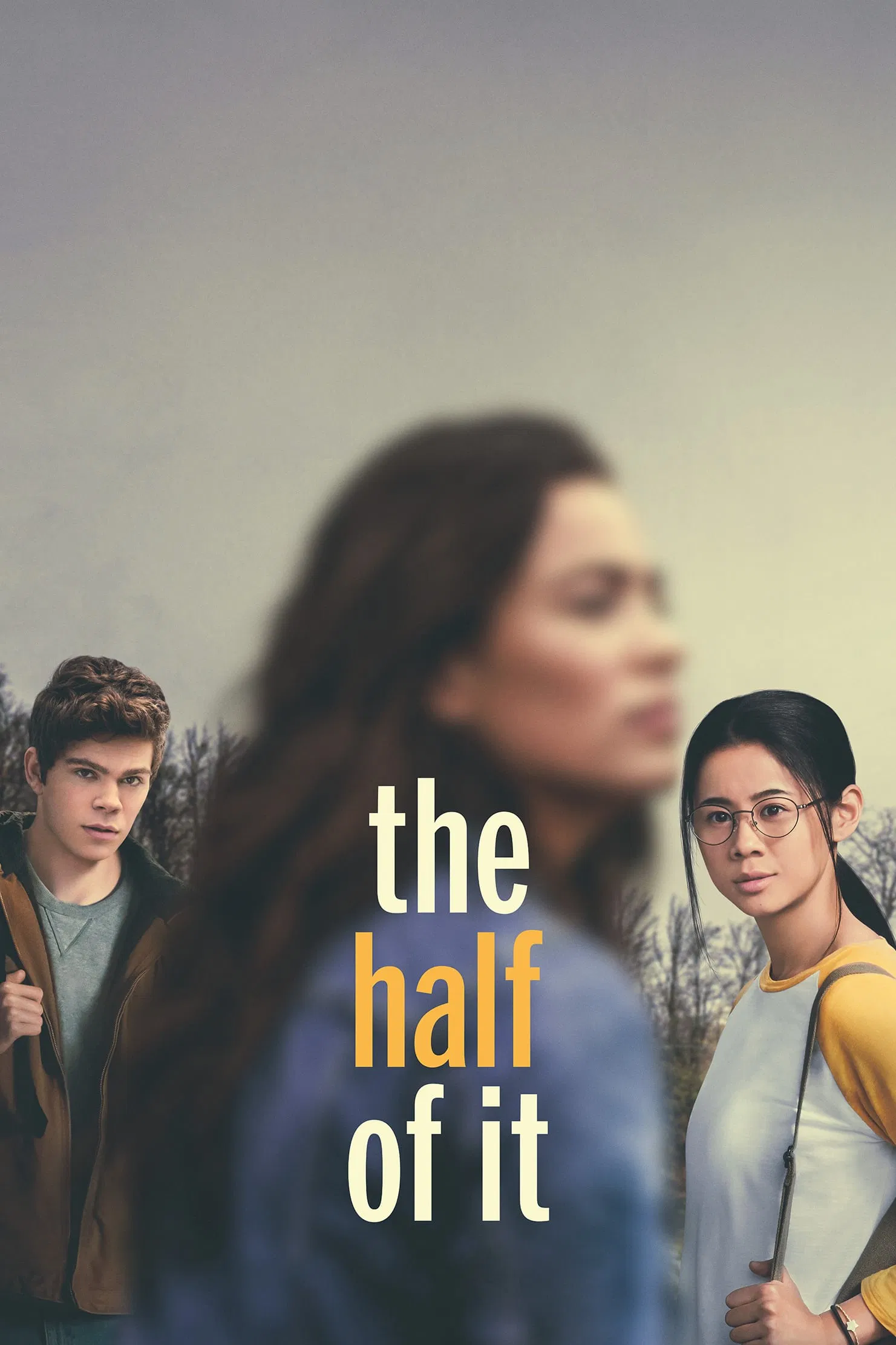 Poster chính thức của phim Phim Hài, Phim Tình Cảm "Một Nửa Chân Thành" (The Half of It - 2020), với sự tham gia của diễn viên Leah Lewis và Daniel Diemer.