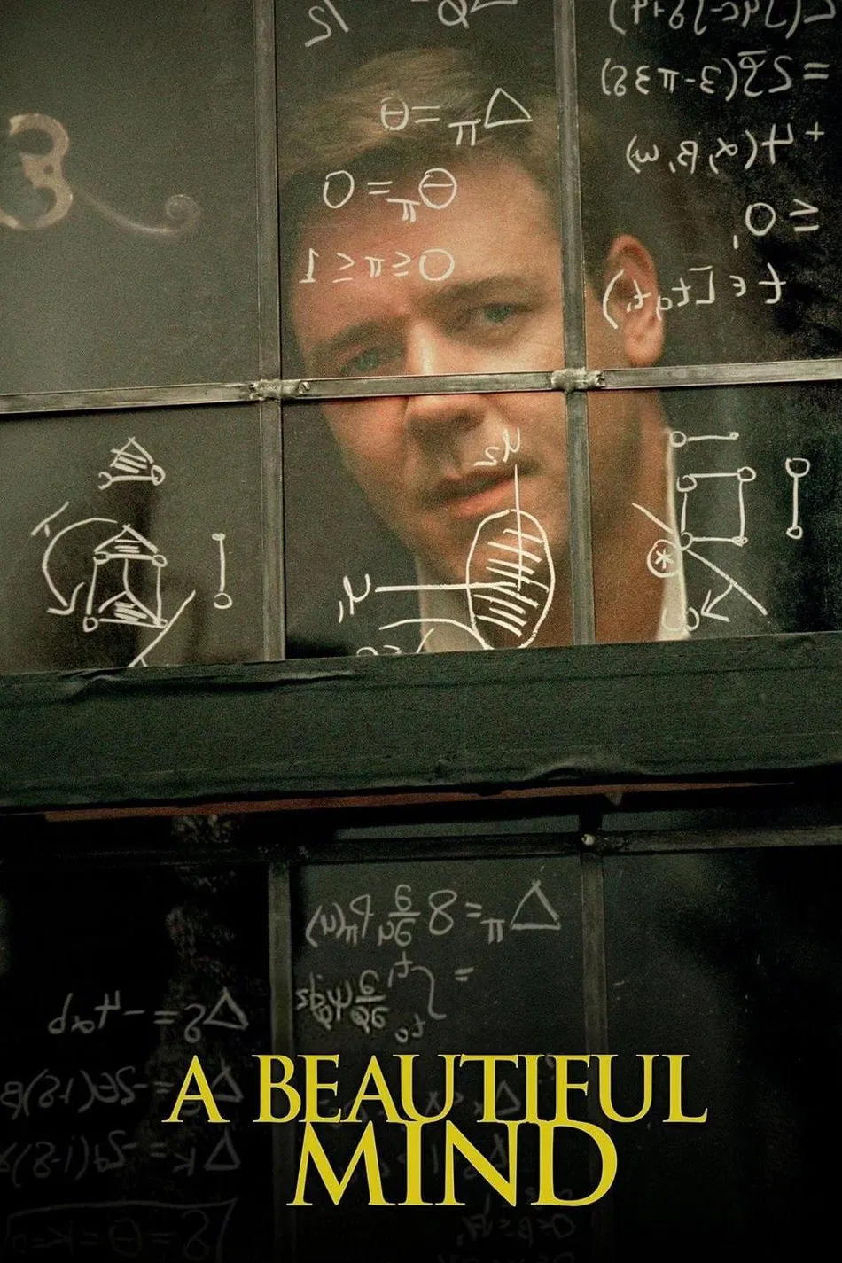 Poster chính thức của phim Phim Tâm Lý, Phim Tình Cảm "Một Tâm Hồn Đẹp" (A Beautiful Mind - 2001), với sự tham gia của diễn viên Russell Crowe và Jennifer Connelly.