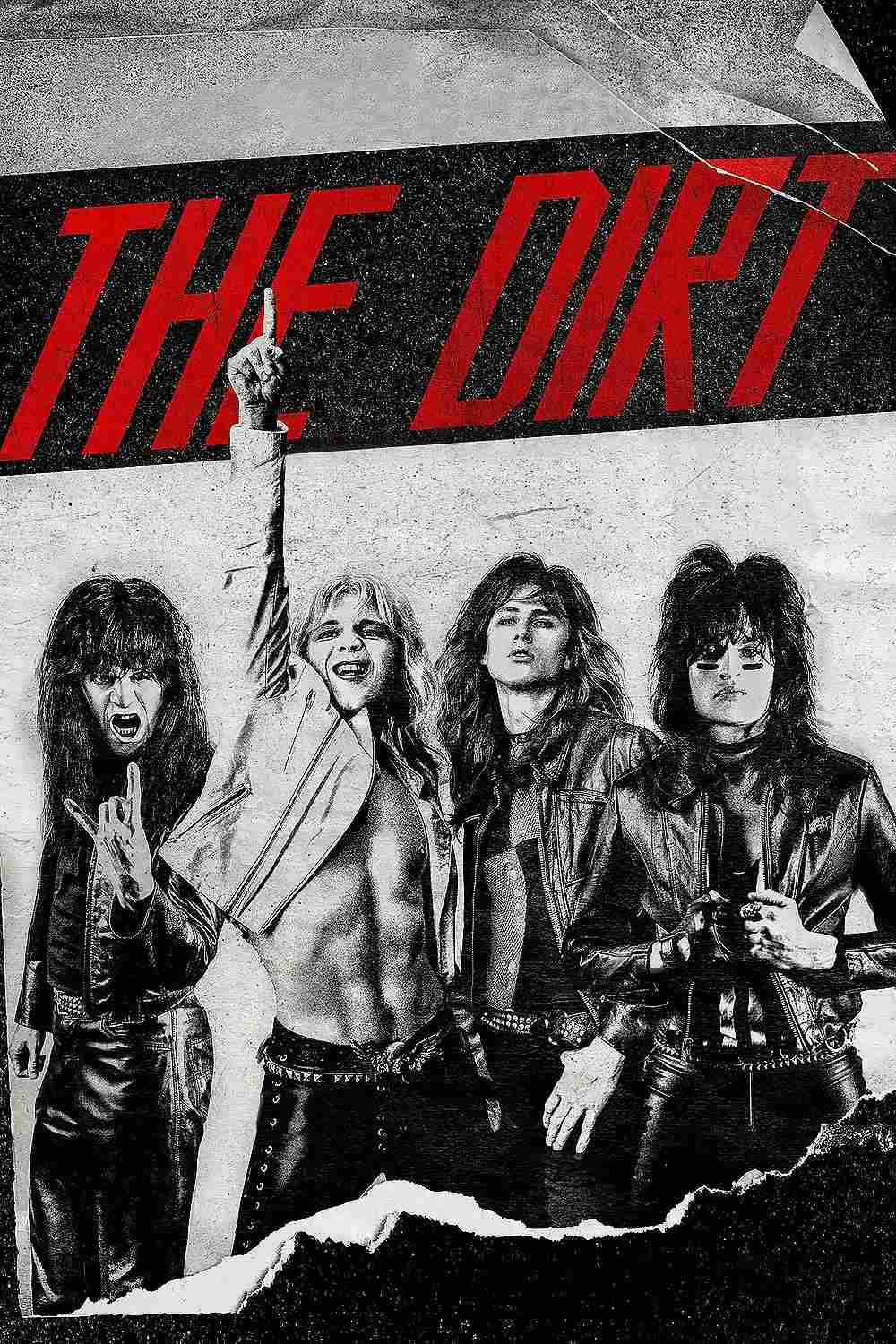 Poster chính thức của phim Phim Tâm Lý, Phim Ca Nhạc "Mötley Crüe: Ban nhạc tai tiếng" (The Dirt - 2019), với sự tham gia của diễn viên mgk và Douglas Booth.