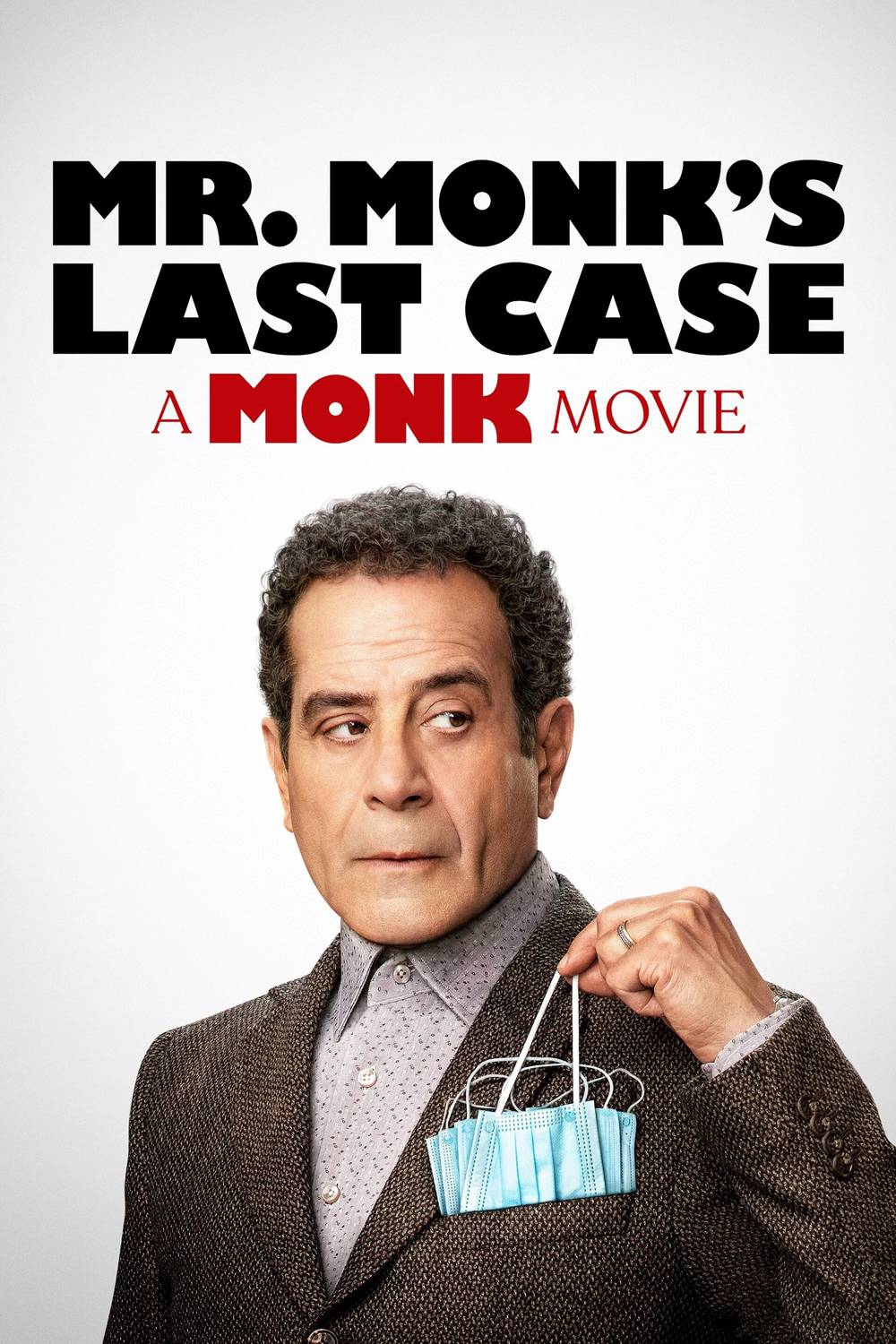 Poster chính thức của phim Phim Hài, Phim Hình Sự "Mr. Monk's Last Case: A Monk Movie" (Mr. Monk's Last Case: A Monk Movie - 2023), với sự tham gia của diễn viên Tony Shalhoub và Traylor Howard.
