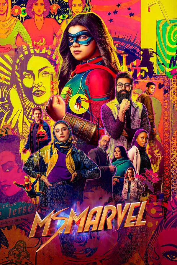 Poster chính thức của phim Phim Viễn Tưởng & Giả Tưởng, Phim Hành Động & Phiêu Lưu "Ms. Marvel" (Ms. Marvel - 2022), với sự tham gia của diễn viên Iman Vellani và Matt Lintz.