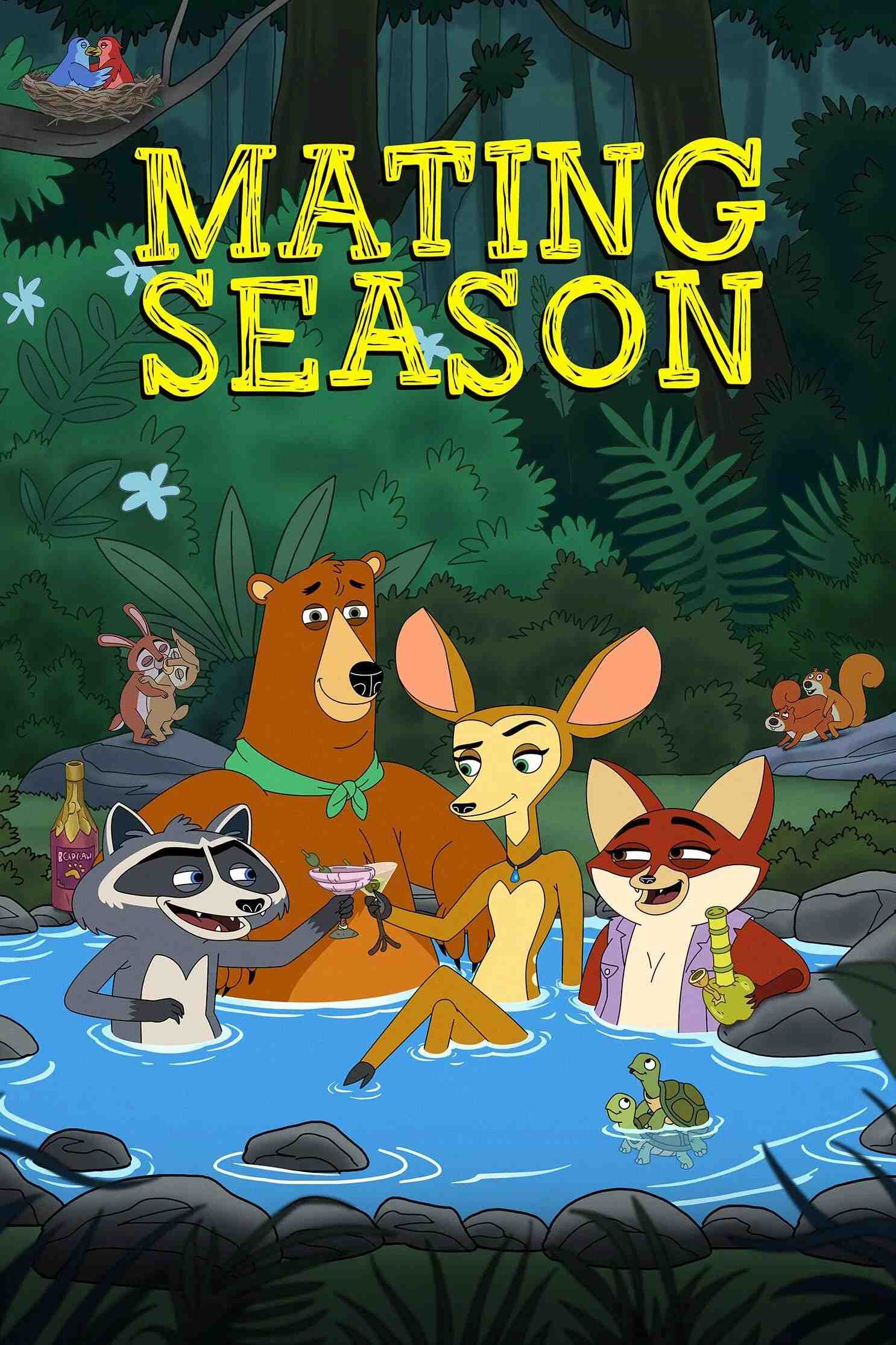 Poster chính thức của phim Phim Hoạt Hình, Phim Hài "Mùa Giao Phối" (Mating Season - 2026), với sự tham gia của diễn viên Nick Kroll và June Diane Raphael.