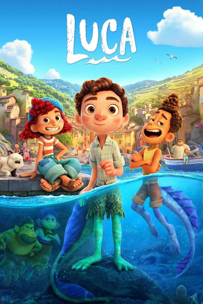 Poster chính thức của phim Phim Hoạt Hình, Phim Hài "Mùa Hè Của Luca" (Luca - 2021), với sự tham gia của diễn viên Jacob Tremblay và Jack Dylan Grazer.