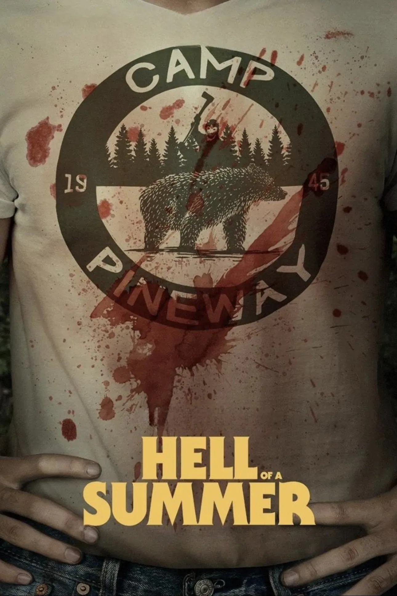 Poster chính thức của phim Phim Kinh Dị, Phim Hài "Mùa Hè Địa Ngục" (Hell of a Summer - 2023), với sự tham gia của diễn viên Finn Wolfhard và Billy Bryk.
