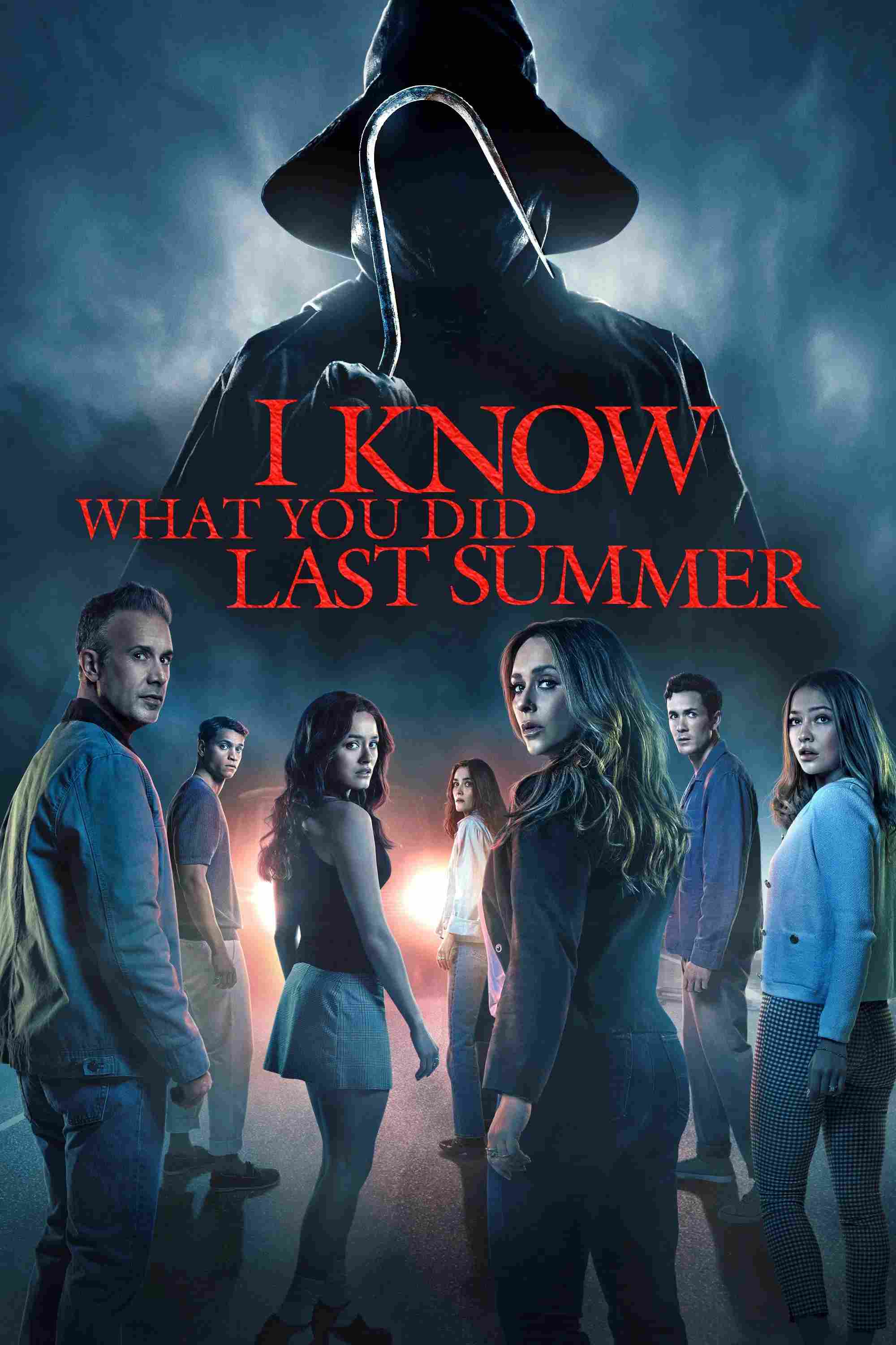 Poster chính thức của phim Phim Kinh Dị, Phim Bí Ẩn "Mùa Hè Kinh Hãi 4" (I Know What You Did Last Summer - 2025), với sự tham gia của diễn viên Chase Sui Wonders và Madelyn Cline.