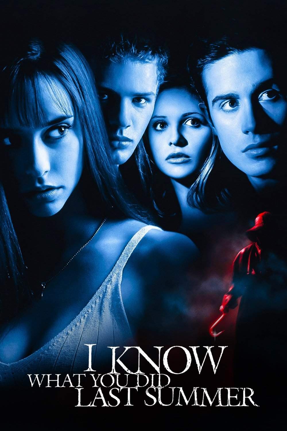 Poster chính thức của phim Phim Kinh Dị, Phim Giật Gân "Mùa Hè Kinh Hãi" (I Know What You Did Last Summer - 1997), với sự tham gia của diễn viên Jennifer Love Hewitt và Freddie Prinze Jr.