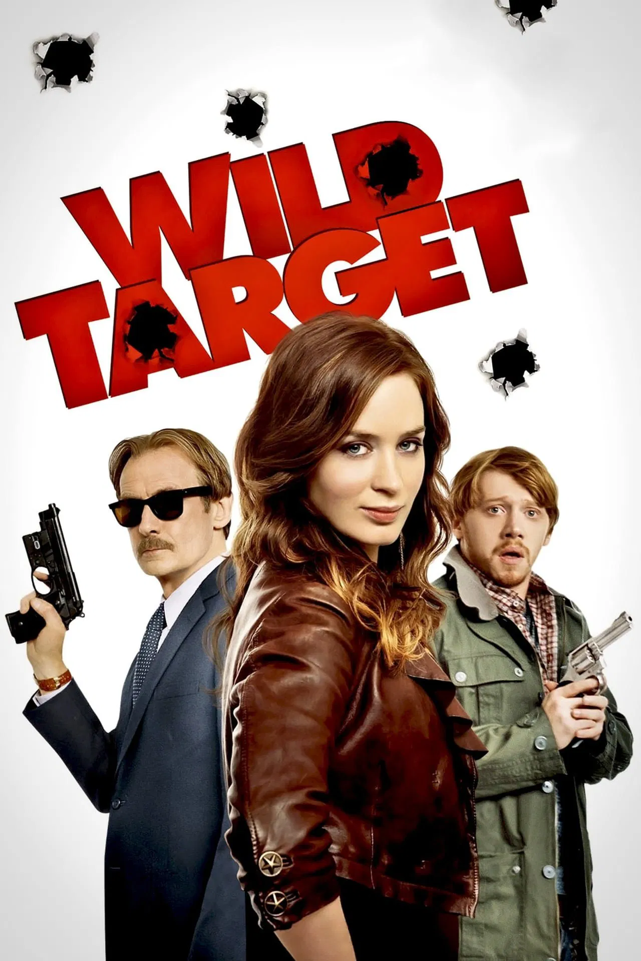 Poster chính thức của phim Phim Hành Động, Phim Hài "Mục Tiêu Hoang Dại" (Wild Target - 2010), với sự tham gia của diễn viên Bill Nighy và Emily Blunt.