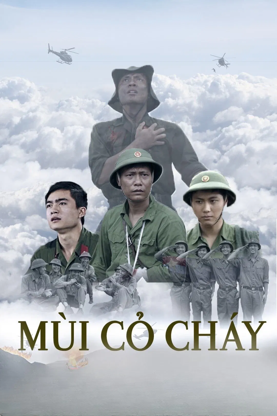 Poster chính thức của phim Phim Chiến Tranh, Phim Tâm Lý "Mùi cỏ cháy" (The Scent of Burning Grass - 2012), với sự tham gia của diễn viên Nguyễn Năng Tùng và Hữu Mười.