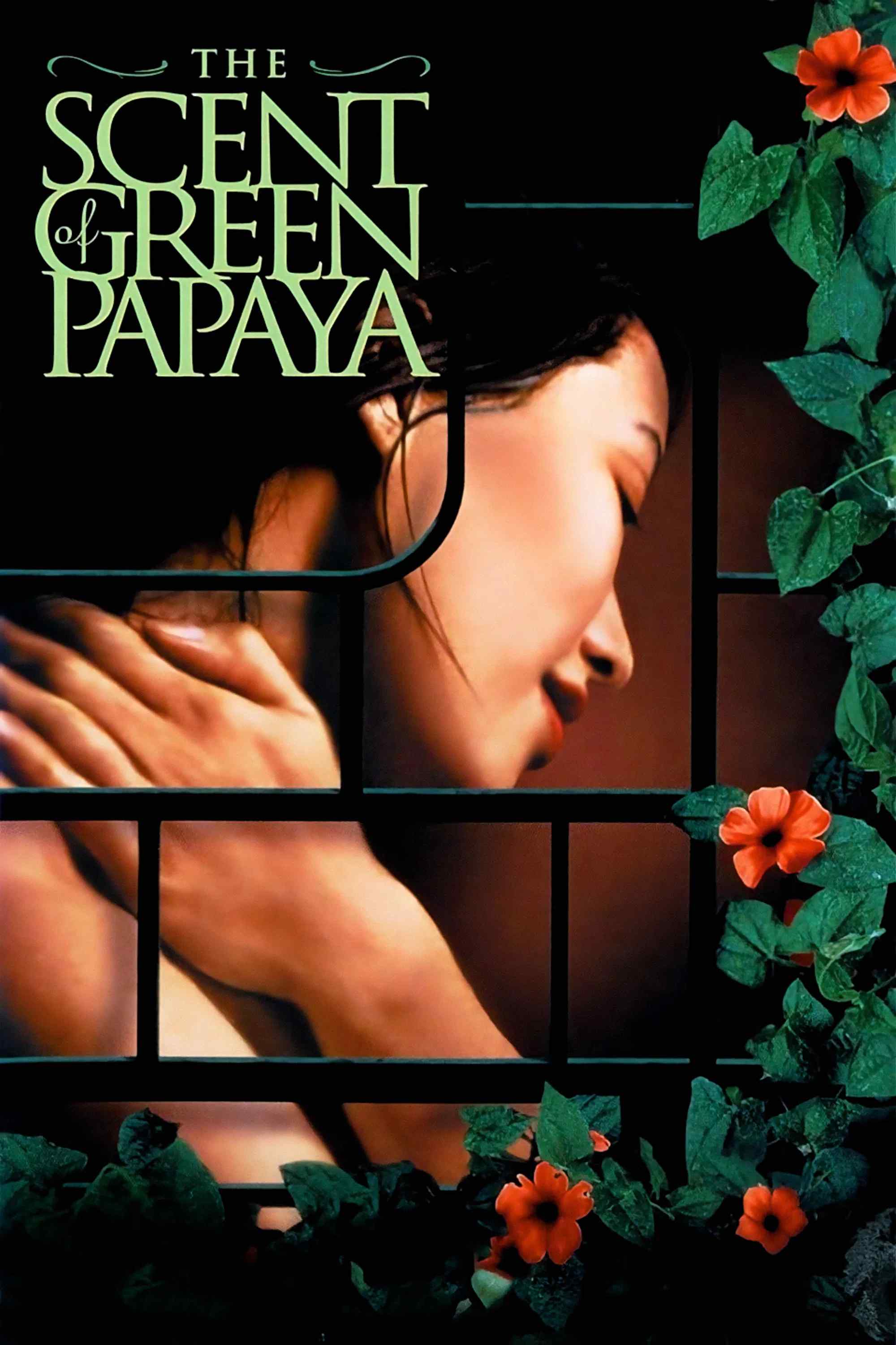 Poster chính thức của phim Phim Tâm Lý, Phim Tình Cảm "Mùi Đu Đủ Xanh" (The Scent of Green Papaya - 1993), với sự tham gia của diễn viên Trần Nữ Yên Khê và Man San Lu.