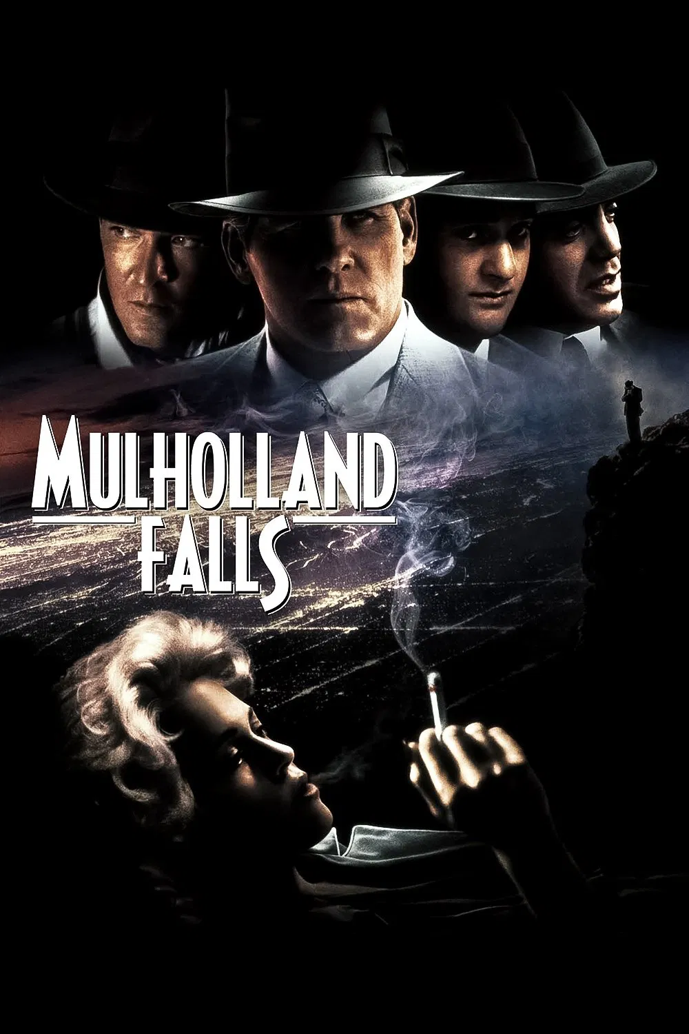 Poster chính thức của phim Phim Tâm Lý, Phim Bí Ẩn "Mulholland Falls" (Mulholland Falls - 1996), với sự tham gia của diễn viên Nick Nolte và Melanie Griffith.