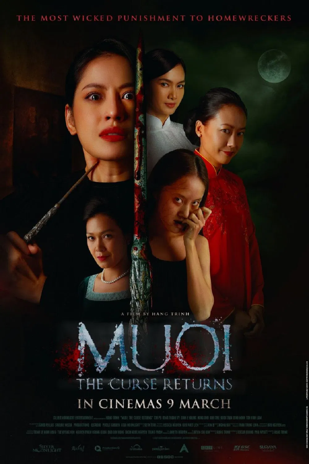 Poster chính thức của phim Phim Kinh Dị, Phim Tâm Lý "Mười: Lời Nguyền Trở Lại" (Muoi: The Curse Returns - 2022), với sự tham gia của diễn viên Chi Pu và Anh Thư.