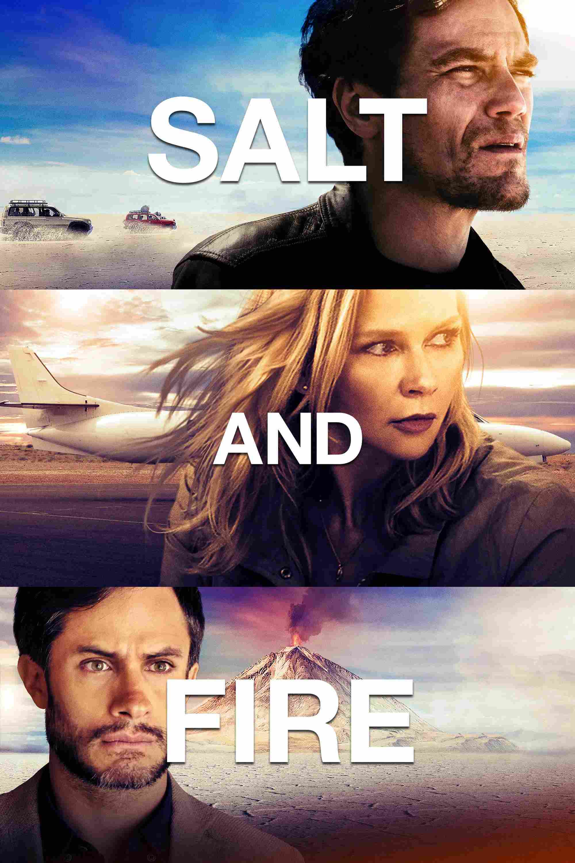 Poster chính thức của phim Phim Tâm Lý, Phim Giật Gân "Muối Và Lửa" (Salt and Fire - 2016), với sự tham gia của diễn viên Veronica Ferres và Michael Shannon.