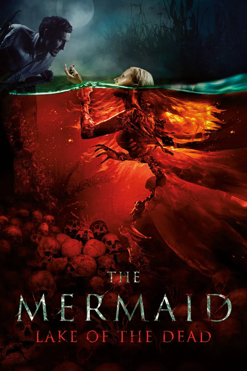 Poster chính thức của phim Phim Kinh Dị, Phim Giả Tượng "Mỹ Nhân Ngư: Hồ Tử Thần" (The Mermaid: Lake of the Dead - 2018), với sự tham gia của diễn viên Victoria Agalakova và Efim Petrunin.