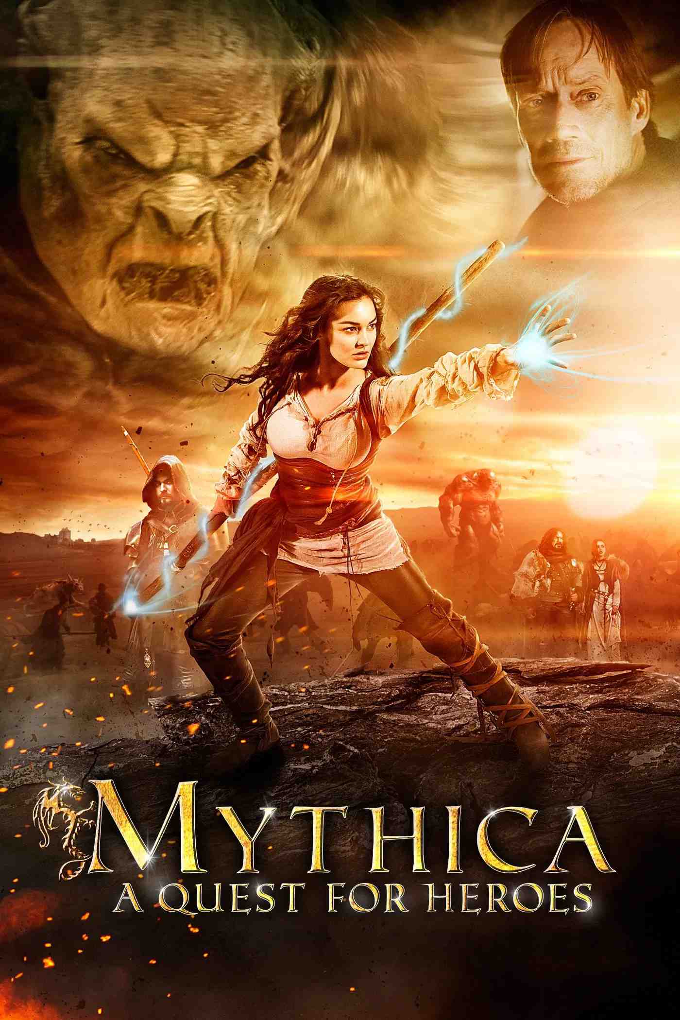 Poster chính thức của phim Phim Hành Động, Phim Phiêu Lưu "Mythica: A Quest for Heroes" (Mythica: A Quest for Heroes - 2014), với sự tham gia của diễn viên Melanie Stone và Adam Johnson.