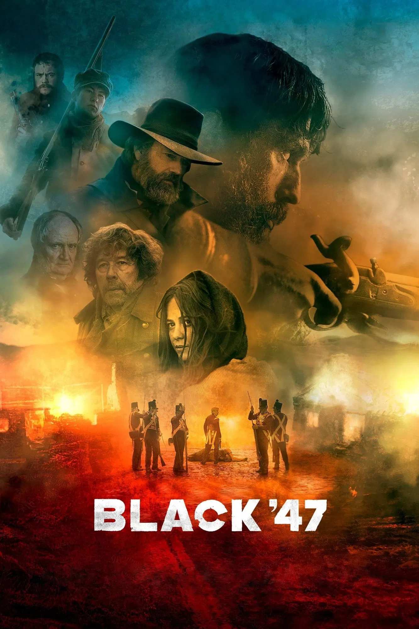 Poster chính thức của phim Phim Tâm Lý "Năm 47 Đen Tối" (Black '47 - 2018), với sự tham gia của diễn viên Hugo Weaving và James Frecheville.