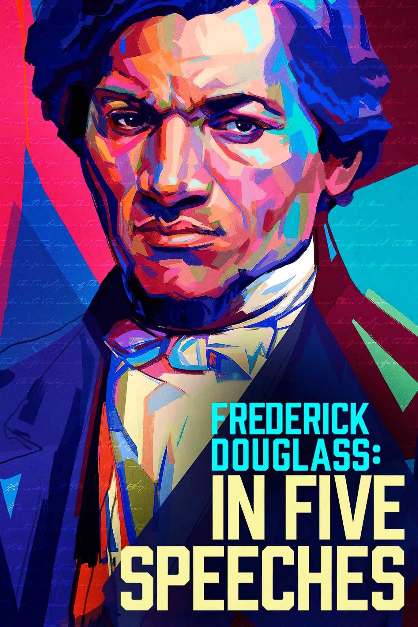 Poster chính thức của phim Phim Tài Liệu, Phim Lịch Sử "Năm Bài Phát Biểu Của Frederick Douglass" (Frederick Douglass: In Five Speeches - 2022), với sự tham gia của diễn viên André Holland và Nicole Beharie.