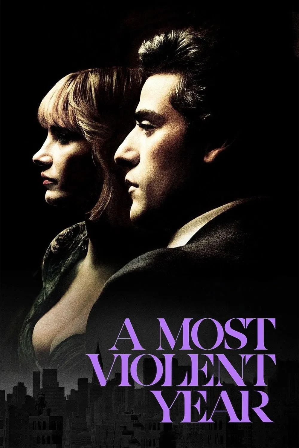 Poster chính thức của phim Phim Hình Sự, Phim Tâm Lý "Năm Bạo Lực Nhất" (A Most Violent Year - 2014), với sự tham gia của diễn viên Oscar Isaac và Jessica Chastain.