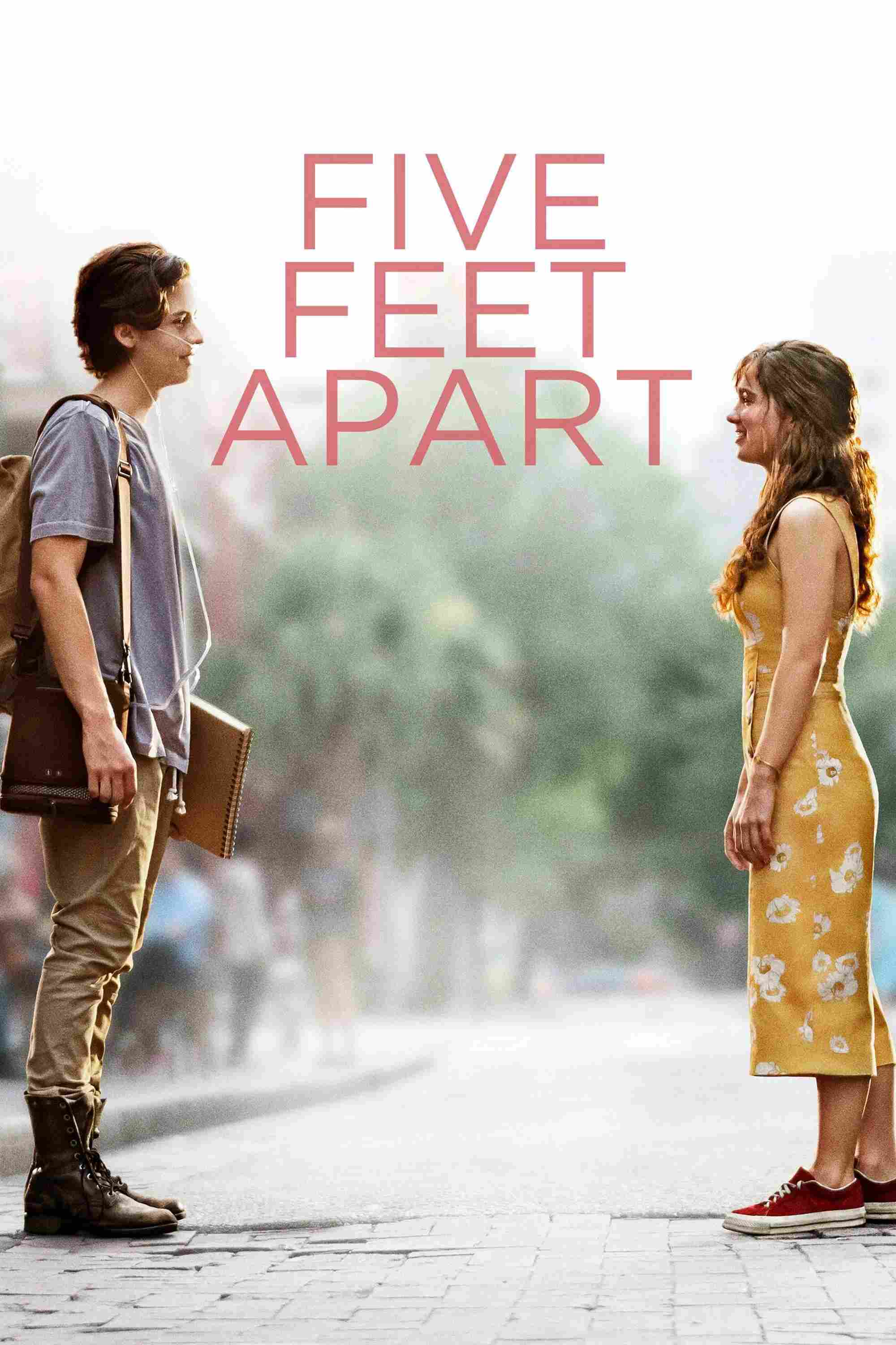 Poster chính thức của phim Phim Tình Cảm, Phim Tâm Lý "Năm Bước Để Yêu" (Five Feet Apart - 2019), với sự tham gia của diễn viên Haley Lu Richardson và Cole Sprouse.