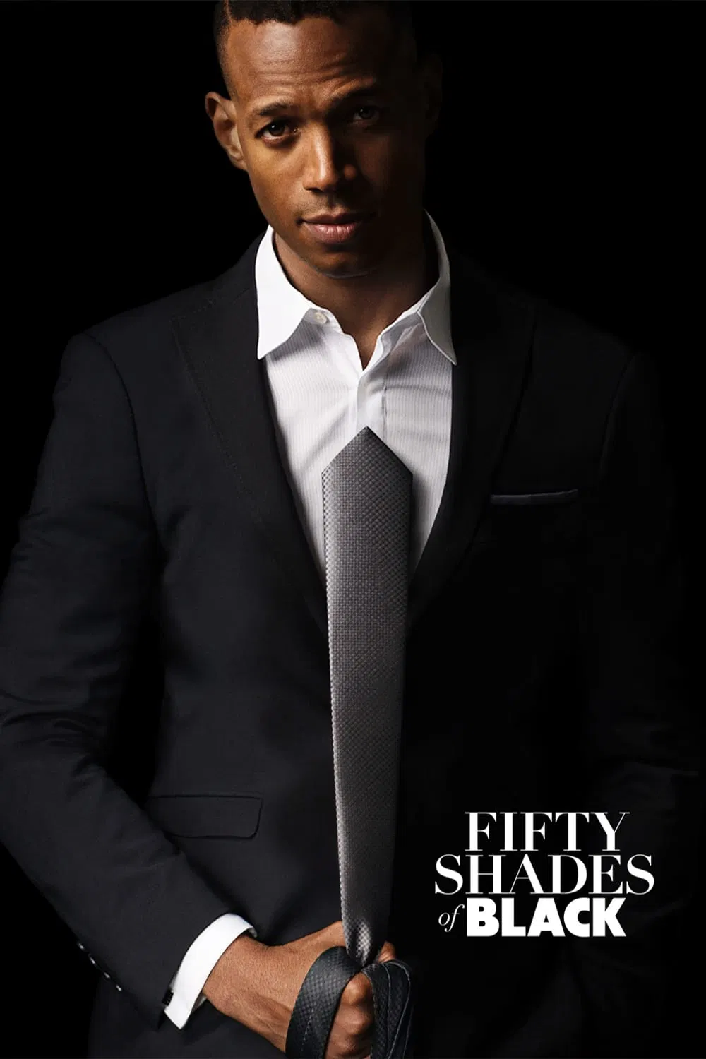 Poster chính thức của phim Phim Tình Cảm, Phim Hài "Năm Mươi Sắc Tối" (Fifty Shades of Black - 2016), với sự tham gia của diễn viên Marlon Wayans và Kali Hawk.