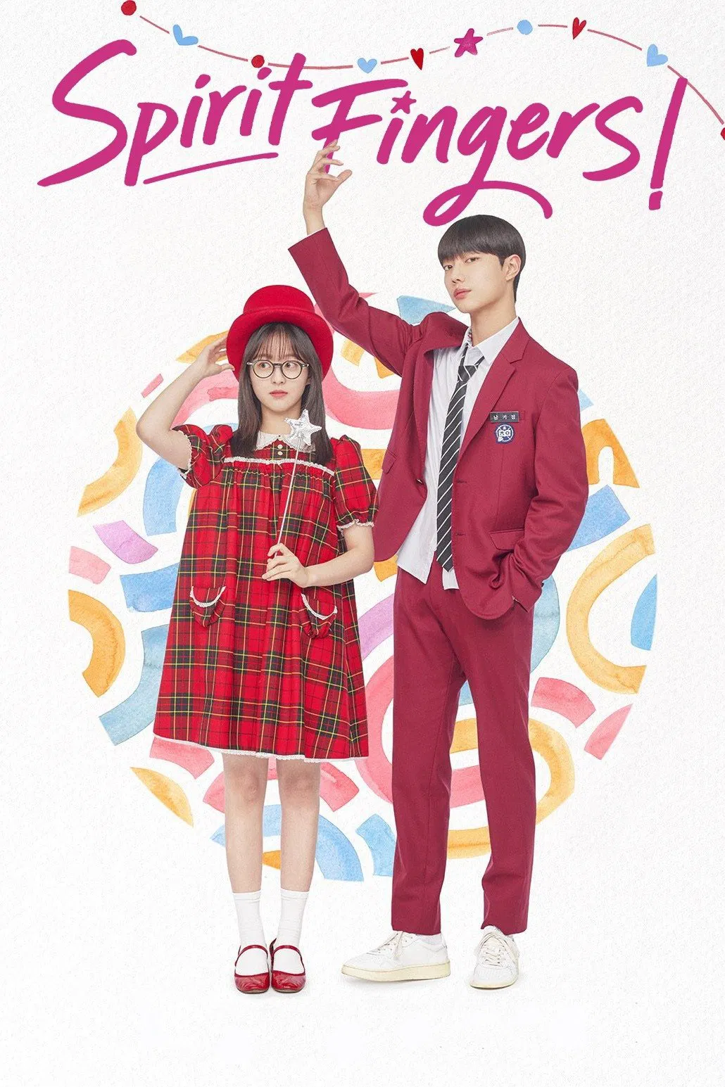 Poster chính thức của phim Phim Hài, Phim Tâm Lý "Năm Ngón Tay Diệu Kỳ" (Spirit Fingers - 2025), với sự tham gia của diễn viên Park Ji-hu và Cho Jun-young.