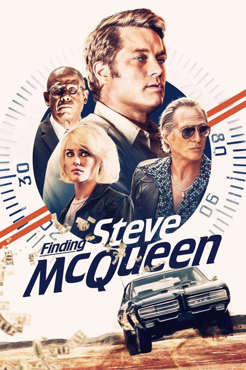 Poster chính thức của phim Phim Hình Sự "Năm Tên Trộm Sa Bẫy" (Finding Steve McQueen - 2019), với sự tham gia của diễn viên Travis Fimmel và Forest Whitaker.