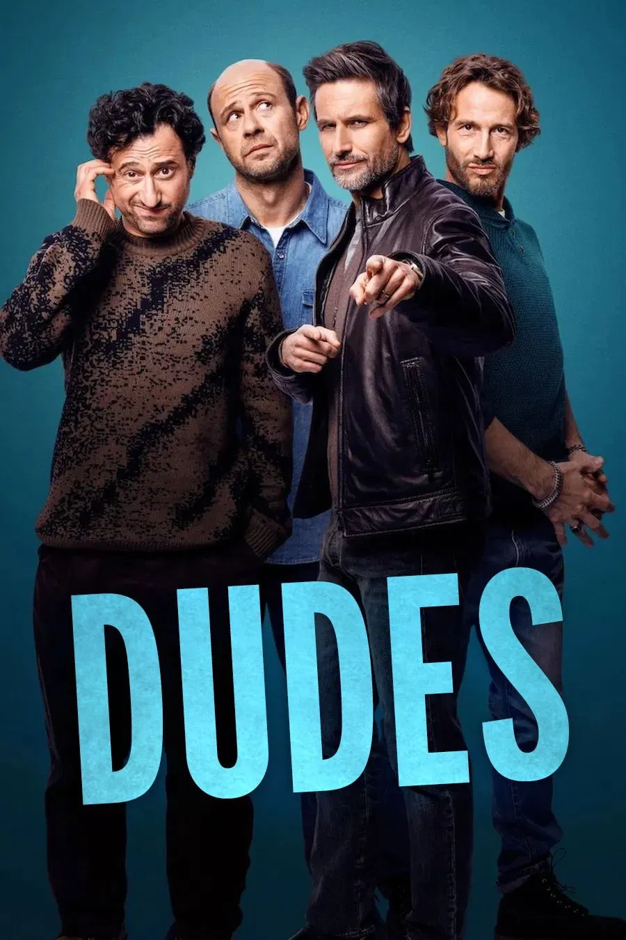 Poster chính thức của phim Phim Hài "Nam tính" (Dudes - 2025), với sự tham gia của diễn viên Tom Beck và Moritz Führmann.