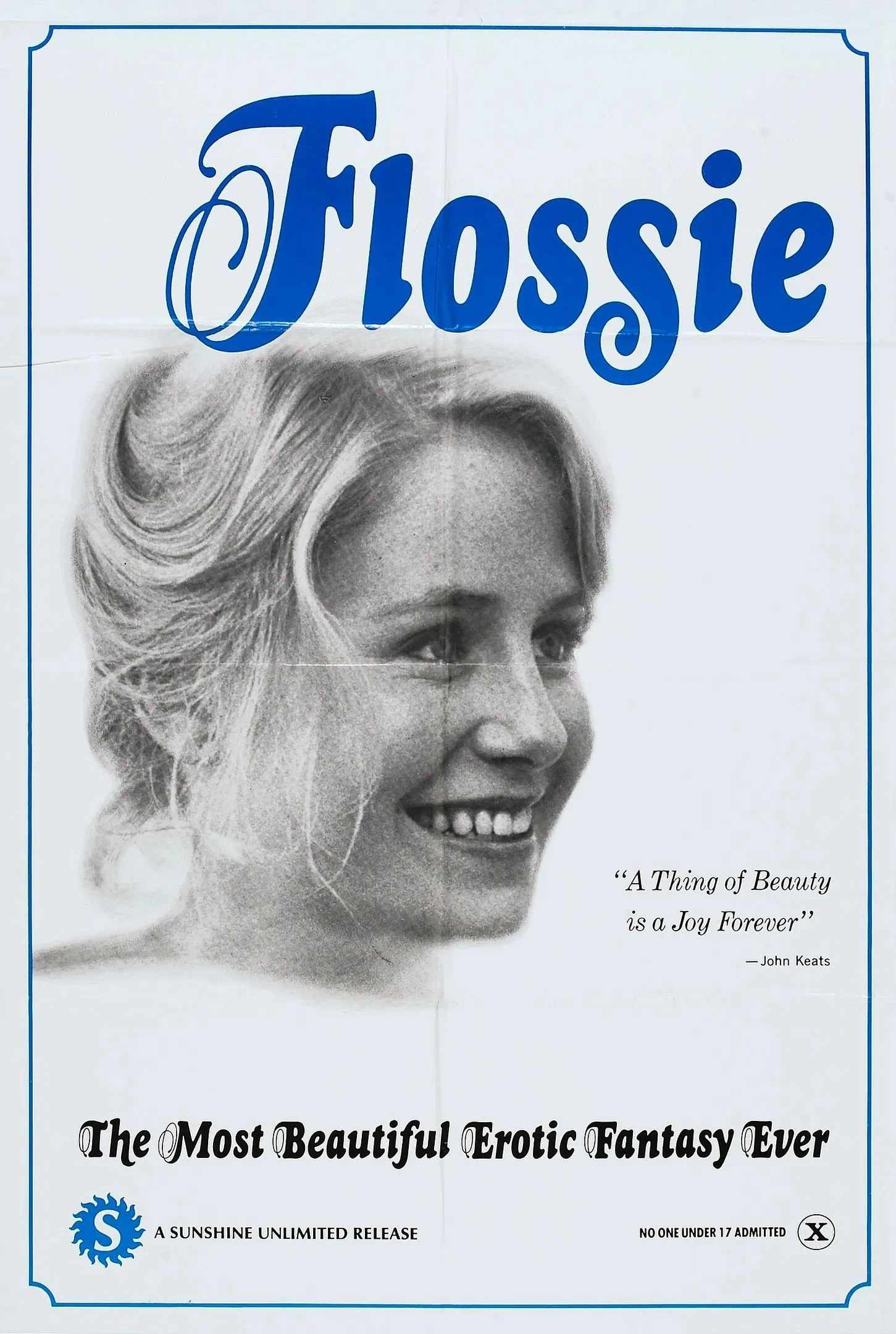 Poster chính thức của phim Phim Tình Cảm, Phim Tâm Lý "Nàng Ham Học Hỏi" (Flossie - 1974), với sự tham gia của diễn viên Marie Forså và Jack Frank.