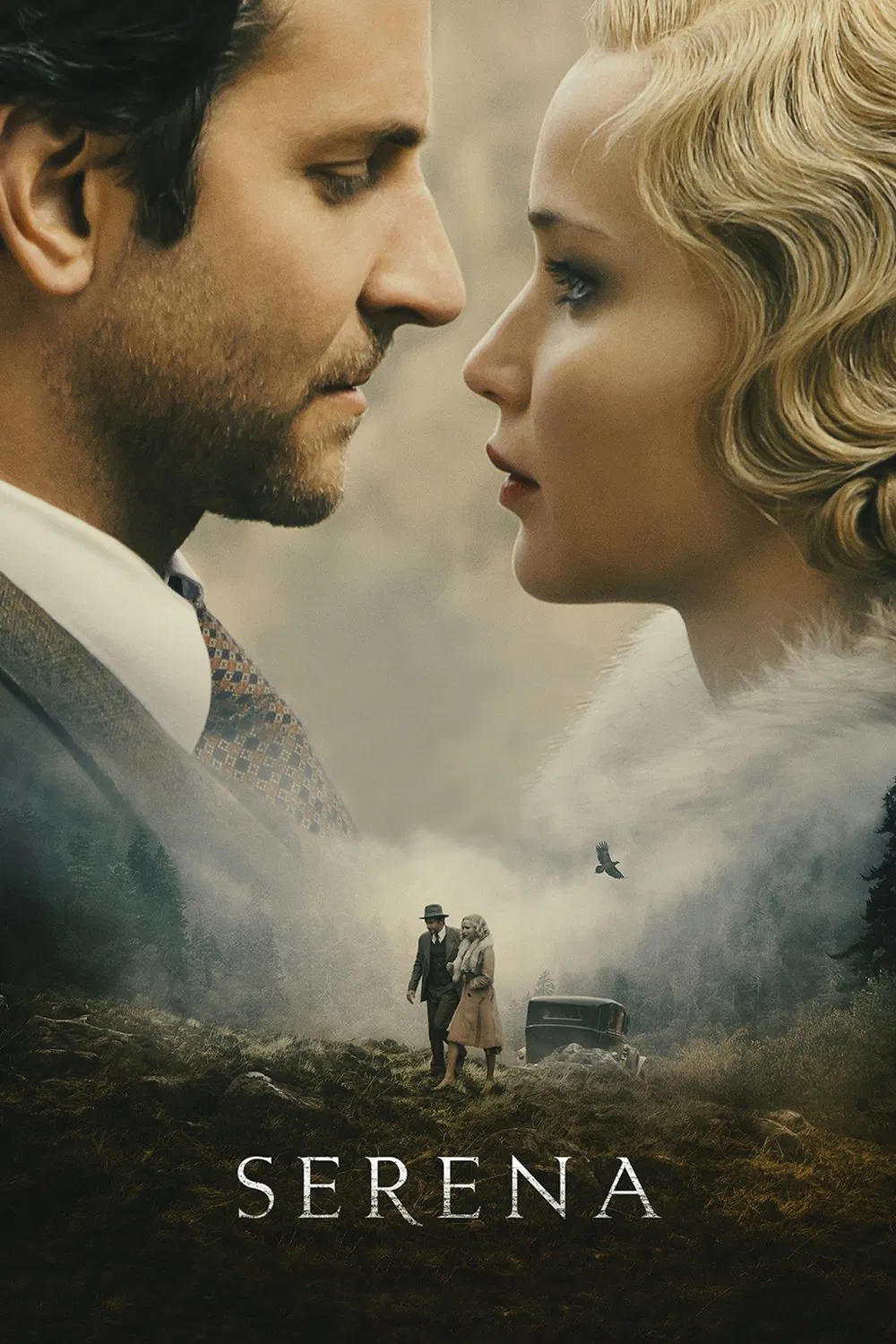 Poster chính thức của phim Phim Tâm Lý "Nàng Serena" (Serena - 2014), với sự tham gia của diễn viên Bradley Cooper và Jennifer Lawrence.