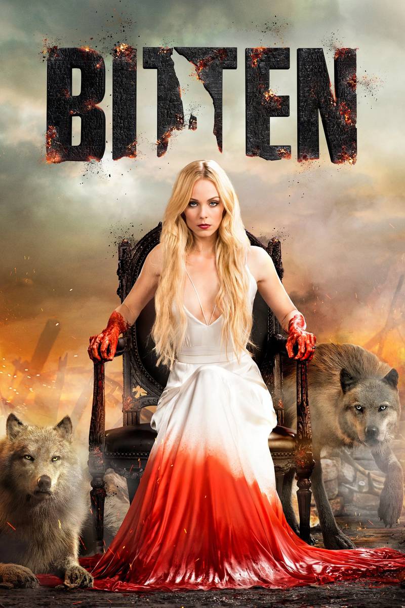 Poster chính thức của phim Phim Tâm Lý, Phim Viễn Tưởng & Giả Tưởng "Nanh vuốt (Phần 1)" (Bitten - 2014), với sự tham gia của diễn viên Laura Vandervoort và Greyston Holt.
