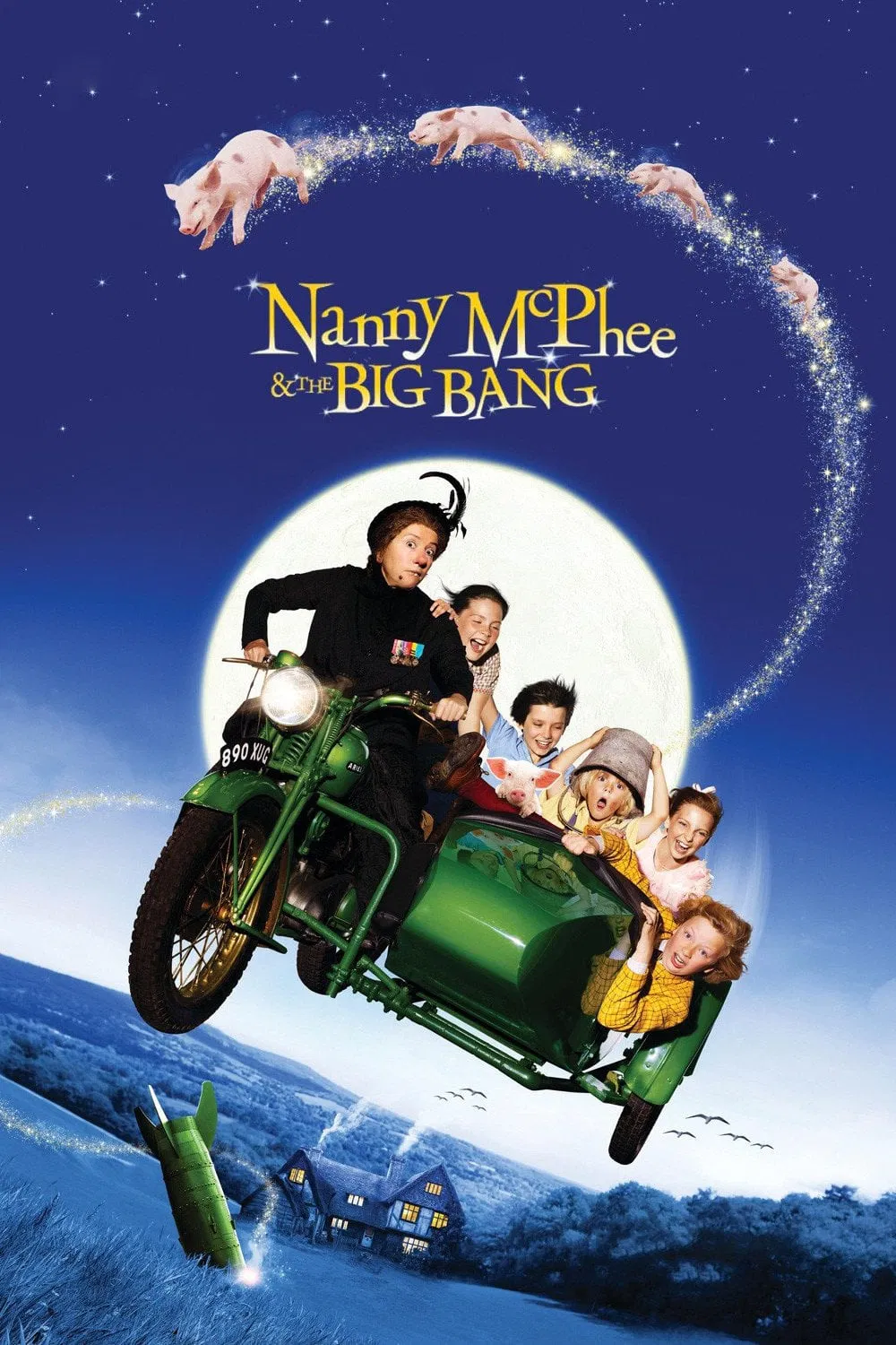 Poster chính thức của phim Phim Hài, Phim Giả Tượng "Nanny McPhee và Vụ Nổ Big Bang" (Nanny McPhee and the Big Bang - 2010), với sự tham gia của diễn viên Emma Thompson và Asa Butterfield.