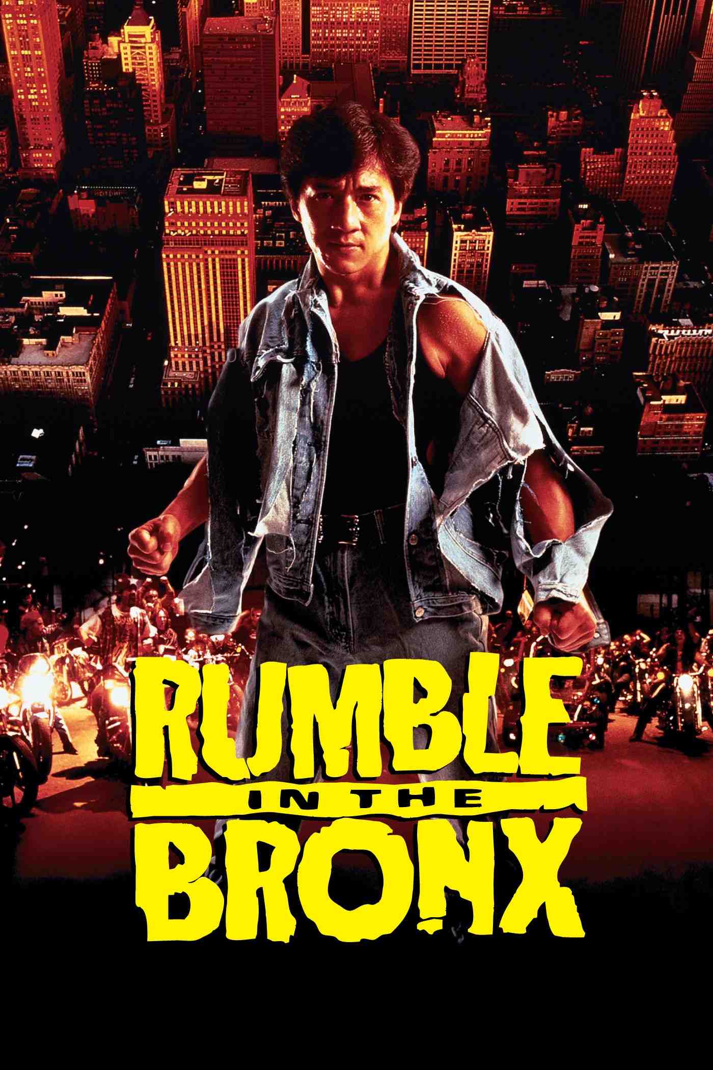 Poster chính thức của phim Phim Hình Sự, Phim Hành Động "Náo Loạn Phố Bronx" (Rumble in the Bronx - 1995), với sự tham gia của diễn viên Thành Long và Mai Diễm Phương.