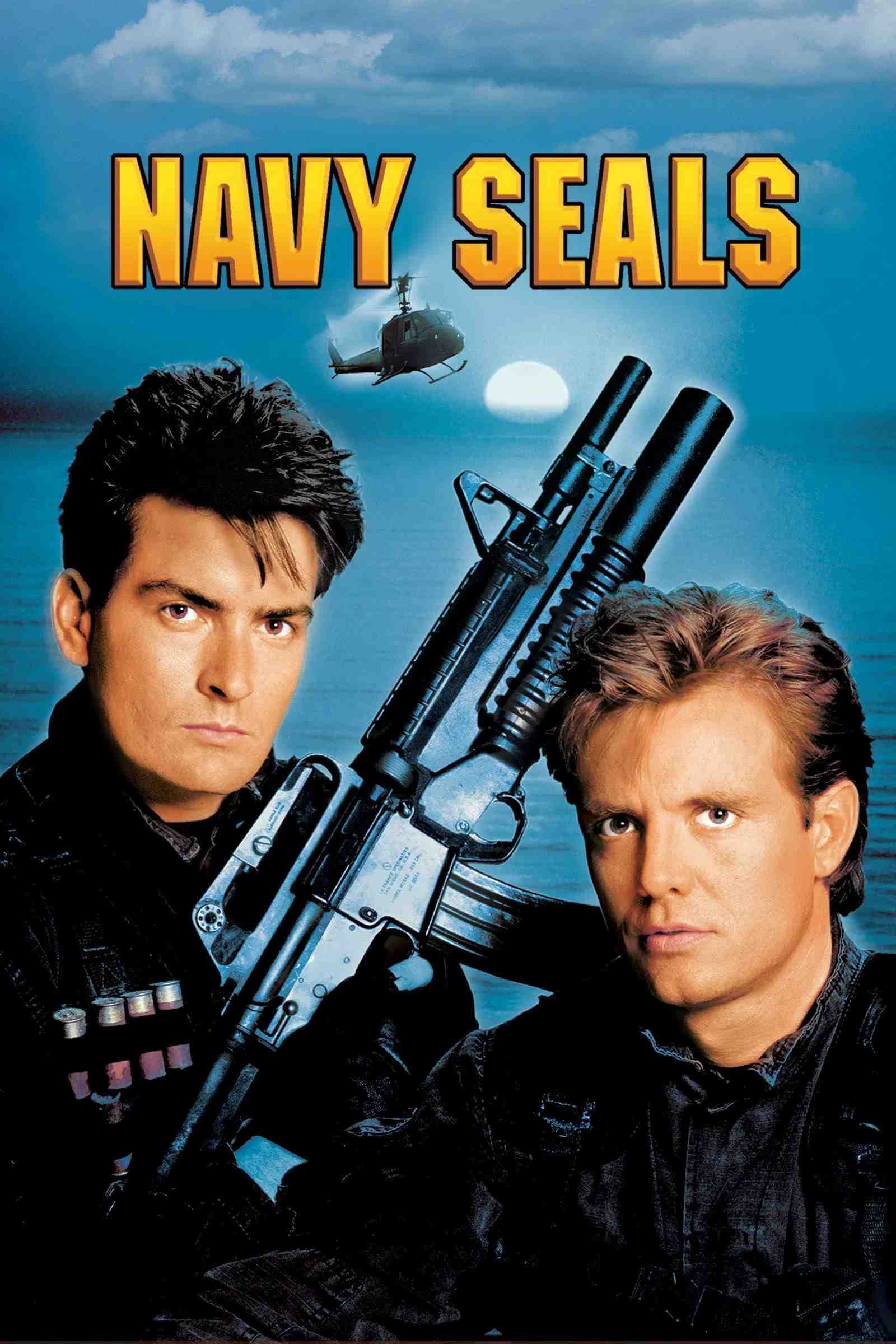 Poster chính thức của phim Phim Hành Động, Phim Phiêu Lưu "Navy Seals" (Navy Seals - 1990), với sự tham gia của diễn viên Charlie Sheen và Michael Biehn.