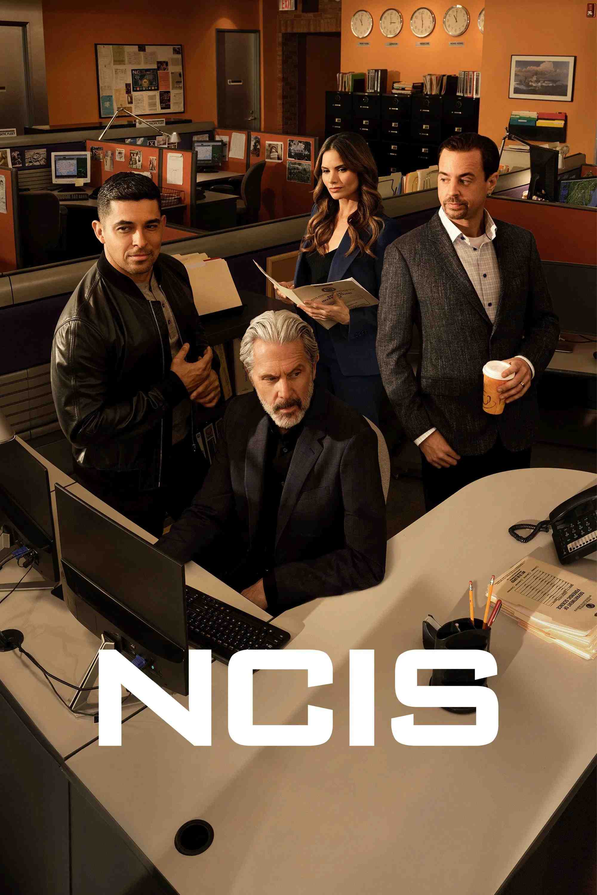 Poster chính thức của phim Phim Hình Sự, Phim Tâm Lý "NCIS (Phần 11)" (NCIS - 2003), với sự tham gia của diễn viên Sean Murray và Wilmer Valderrama.
