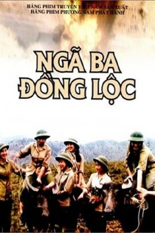 Poster chính thức của phim Phim Chiến Tranh, Phim Tâm Lý "Ngã Ba Đồng Lộc" (Đồng Lộc Junction - 1997), với sự tham gia của diễn viên Thúy Hường và Xuân Bắc.