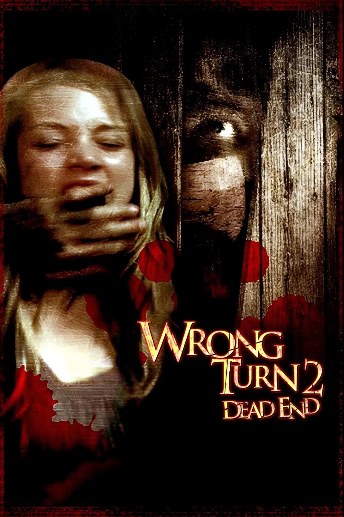 Poster chính thức của phim Phim Kinh Dị, Phim Giật Gân "Ngã Rẽ Tử Thần 2" (Wrong Turn 2: Dead End - 2007), với sự tham gia của diễn viên Erica Leerhsen và Henry Rollins.