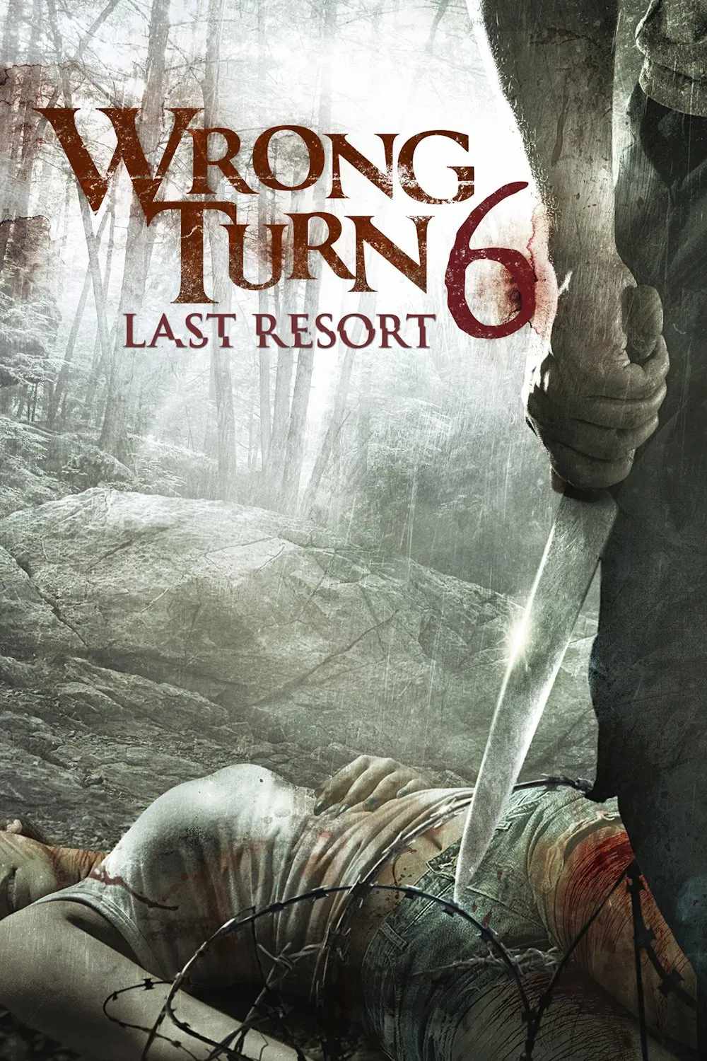 Poster chính thức của phim Phim Kinh Dị "Ngã Rẽ Tử Thần 6: Khu Nghỉ Dưỡng Cuối Cùng" (Wrong Turn 6: Last Resort - 2014), với sự tham gia của diễn viên Anthony Ilott và Aqueela Zoll.