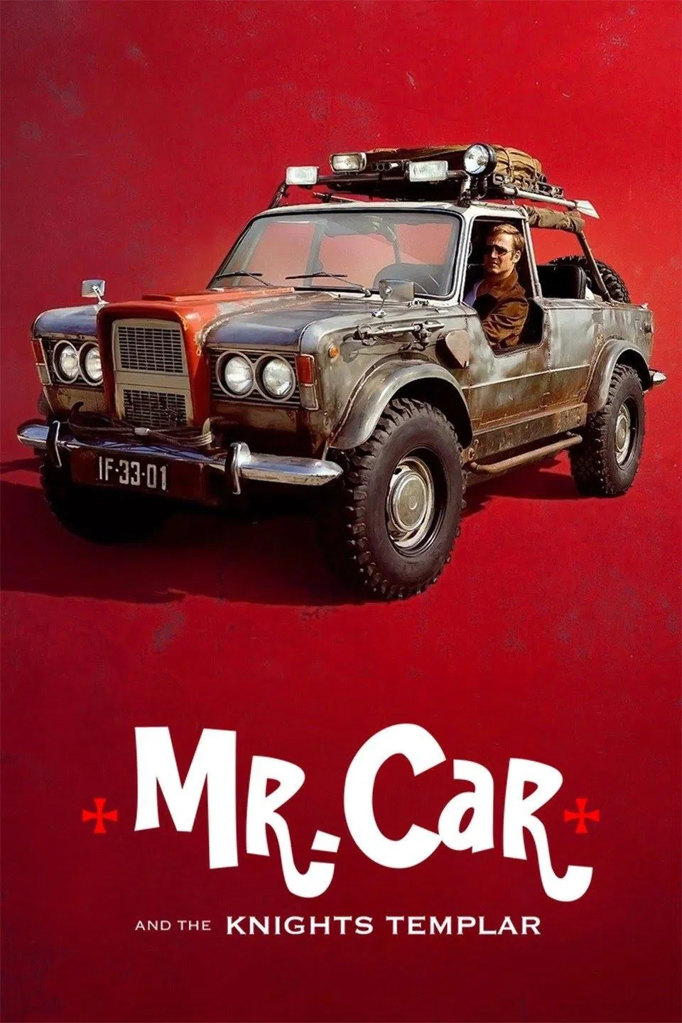 Poster chính thức của phim Phim Phiêu Lưu, Phim Tâm Lý "Ngài Xe hơi và hội Hiệp sĩ dòng Đền" (Mr. Car and the Knights Templar - 2023), với sự tham gia của diễn viên Mateusz Janicki và Sandra Drzymalska.