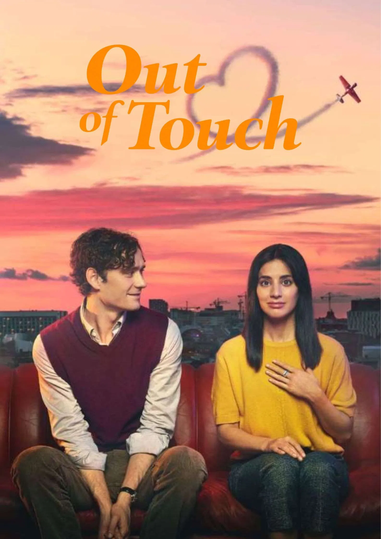 Poster chính thức của phim Phim Hài "Ngắt Kết Nối" (Out of Touch - 2022), với sự tham gia của diễn viên Sara Shirpey và Hannes Fohlin.