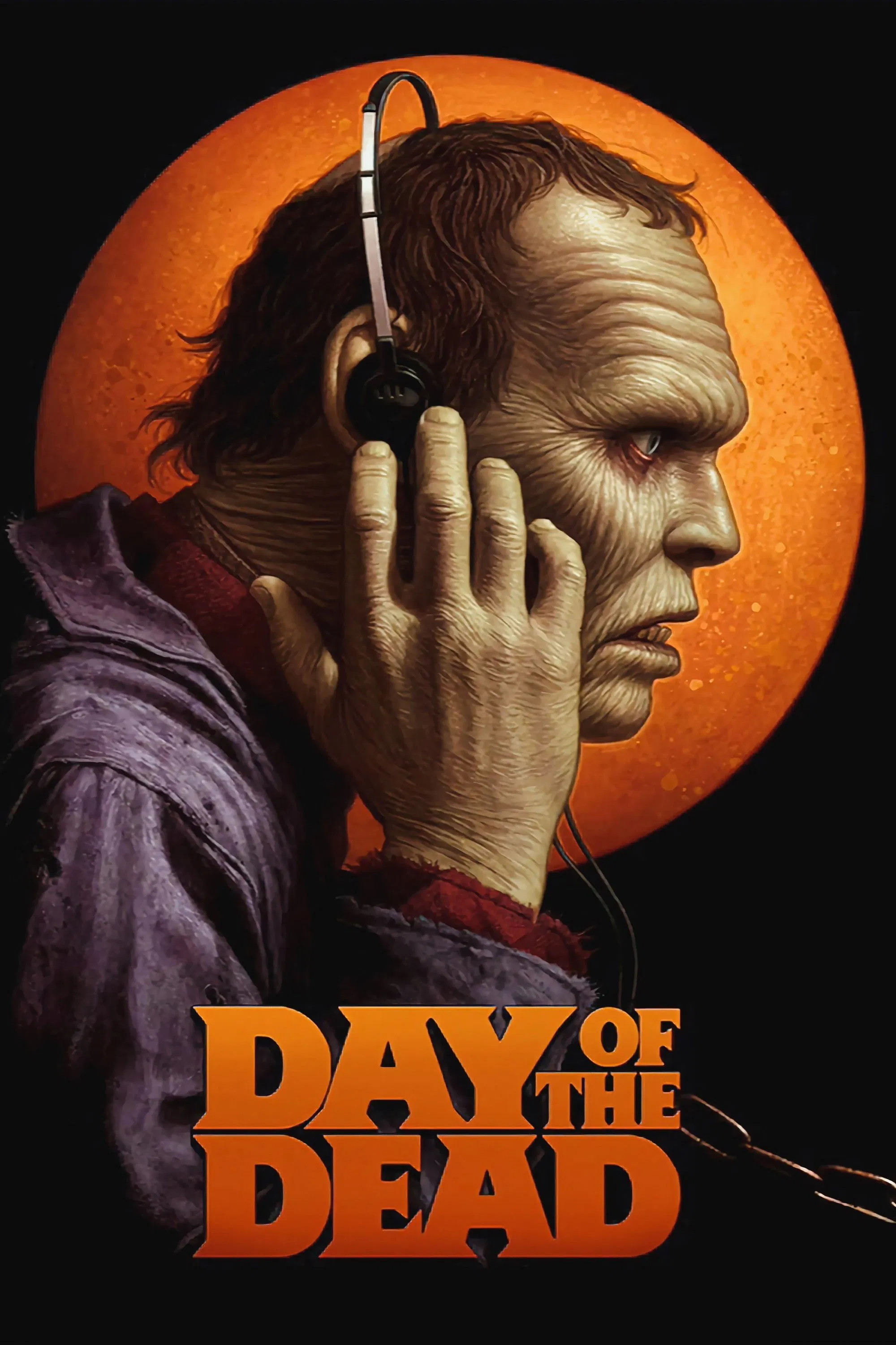 Poster chính thức của phim Phim Kinh Dị, Phim Tâm Lý "Ngày Của Người Chết" (Day of the Dead - 1985), với sự tham gia của diễn viên Lori Cardille và Terry Alexander.