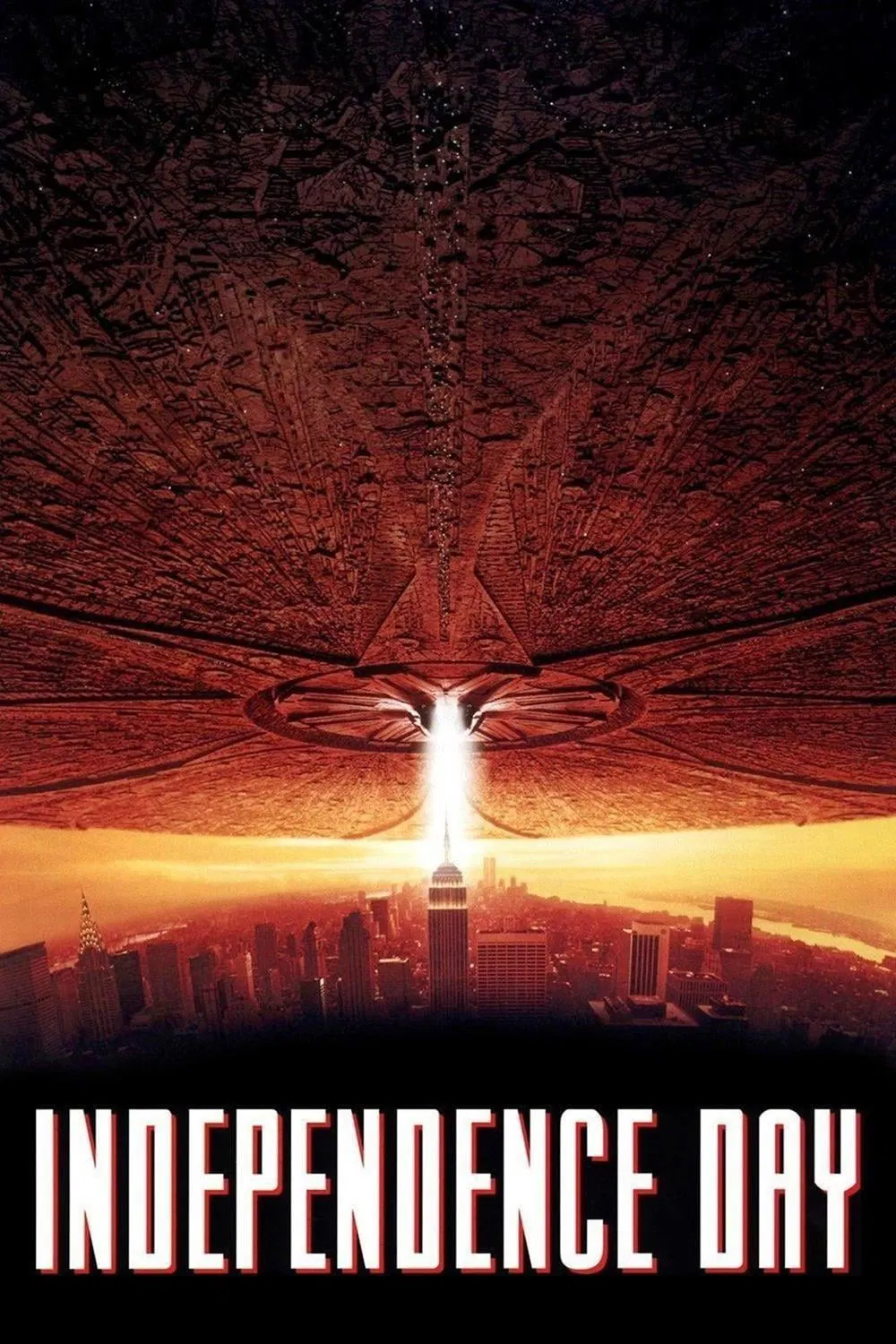 Poster chính thức của phim Phim Hành Động, Phim Phiêu Lưu "Ngày Độc Lập" (Independence Day - 1996), với sự tham gia của diễn viên Will Smith và Bill Pullman.