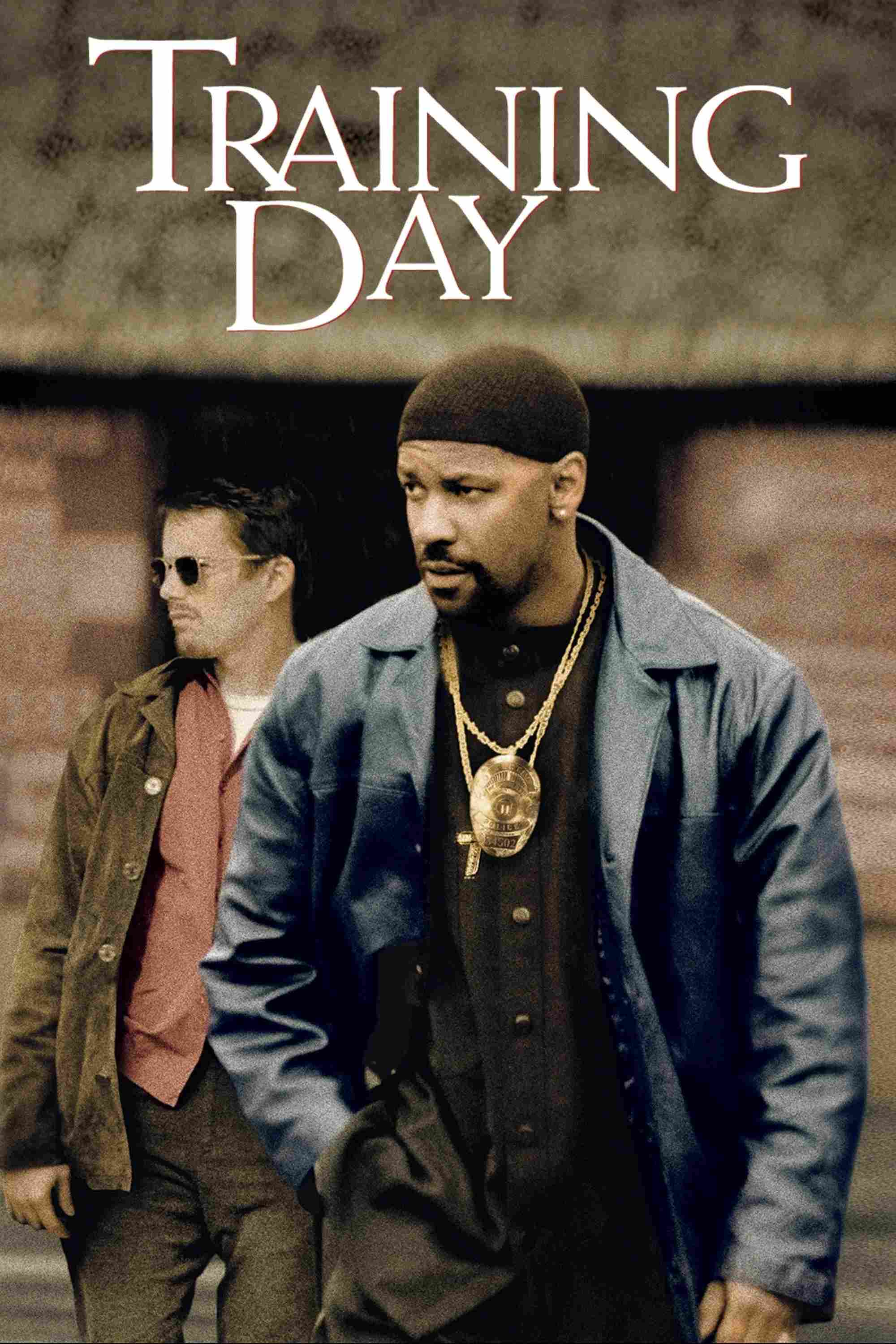 Poster chính thức của phim Phim Hành Động, Phim Hình Sự "Ngày Huấn Luyện" (Training Day - 2001), với sự tham gia của diễn viên Denzel Washington và Ethan Hawke.