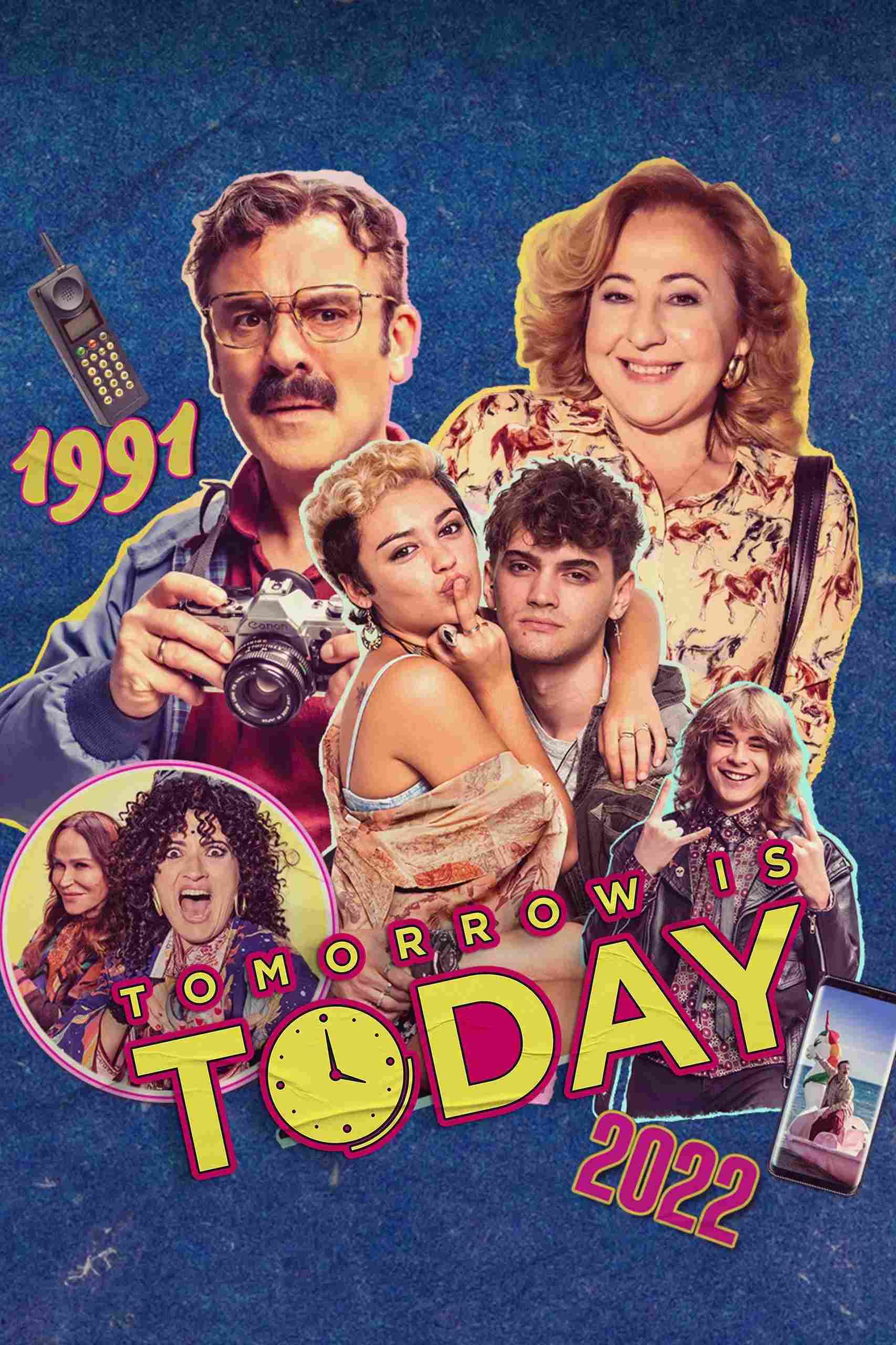 Poster chính thức của phim Phim Hài "Ngày Mai Là Hôm Nay" (Tomorrow Is Today - 2022), với sự tham gia của diễn viên Carmen Machi và Javier Gutiérrez.