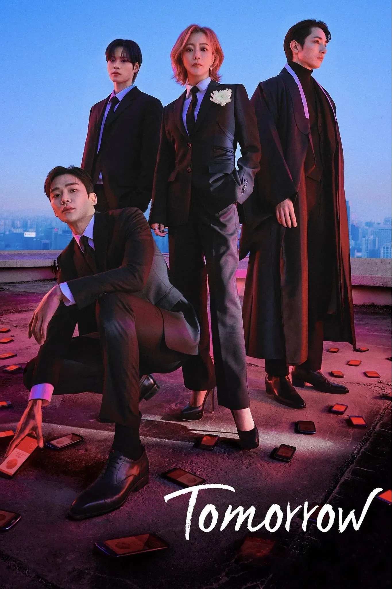 Poster chính thức của phim Phim Tâm Lý, Phim Viễn Tưởng & Giả Tưởng "Ngày Mai" (Tomorrow - 2022), với sự tham gia của diễn viên Rowoon và Kim Hee-seon.
